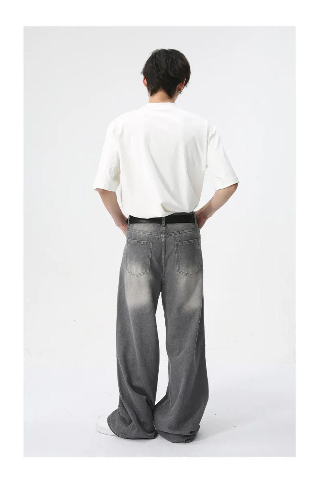Other Ripped Knee Grey Wash Baggy Jeans Size US 32 / EU 48 - 7 Thumbnail