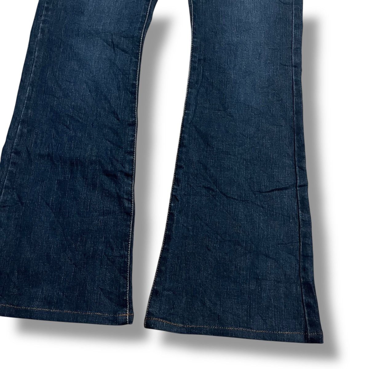 If Six Was Nine × Japanese Brand × Le Grande Bleu (L.G.B.) FLARE🔥 MICHEL KLEIN DENIM BLUE PANT Size 31" - 6 Thumbnail