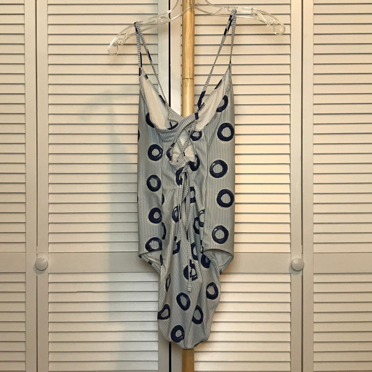 Other Aerie Striped V-neck Stretch One-piece Swimsuit 14/16 Size XL / US 12-14 / IT 48-50 - 2 Thumbnail