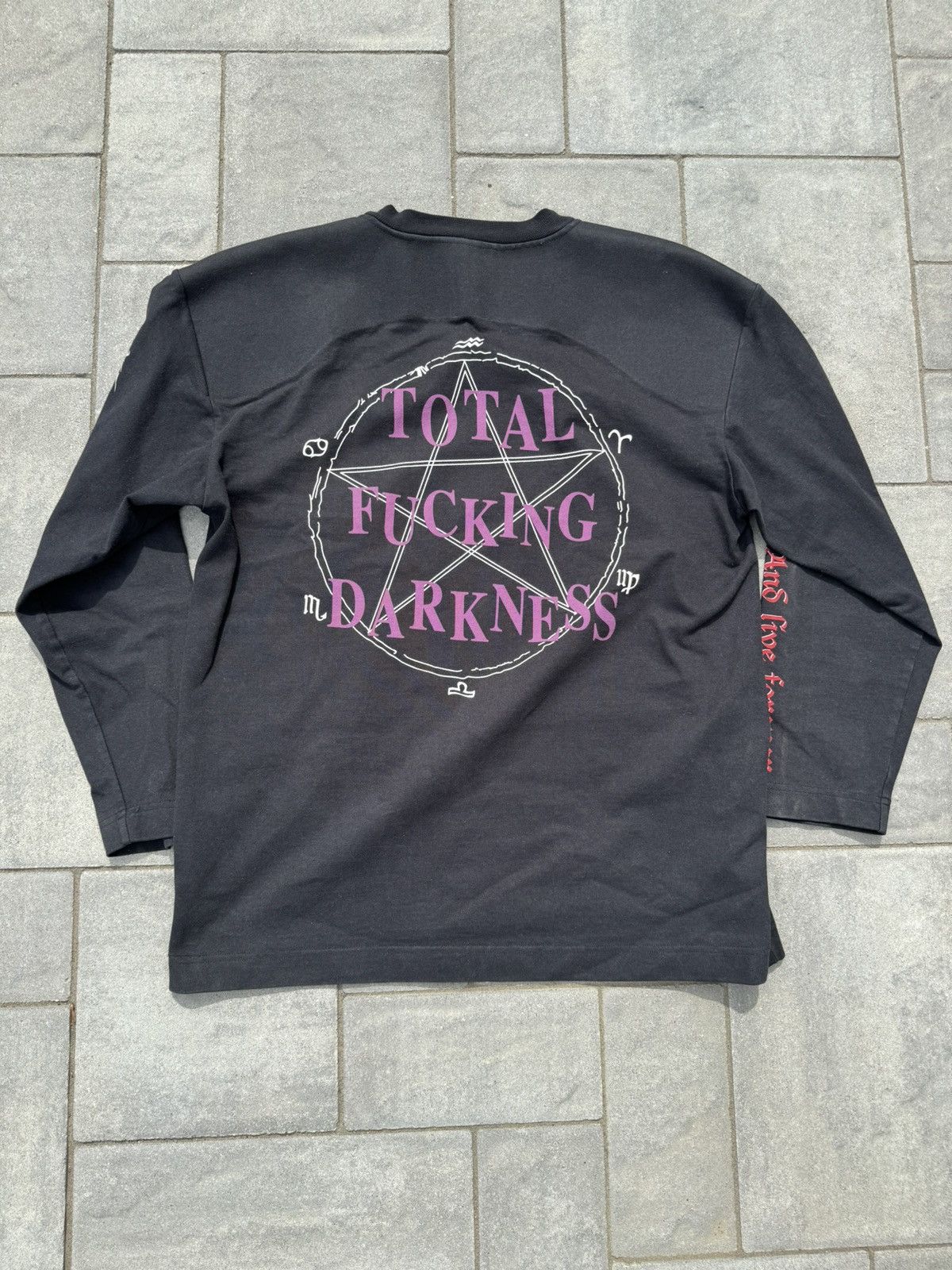 image of Vetements Total Fucking Darkness Padded Longsleeve in Black, Men's (Size Medium)