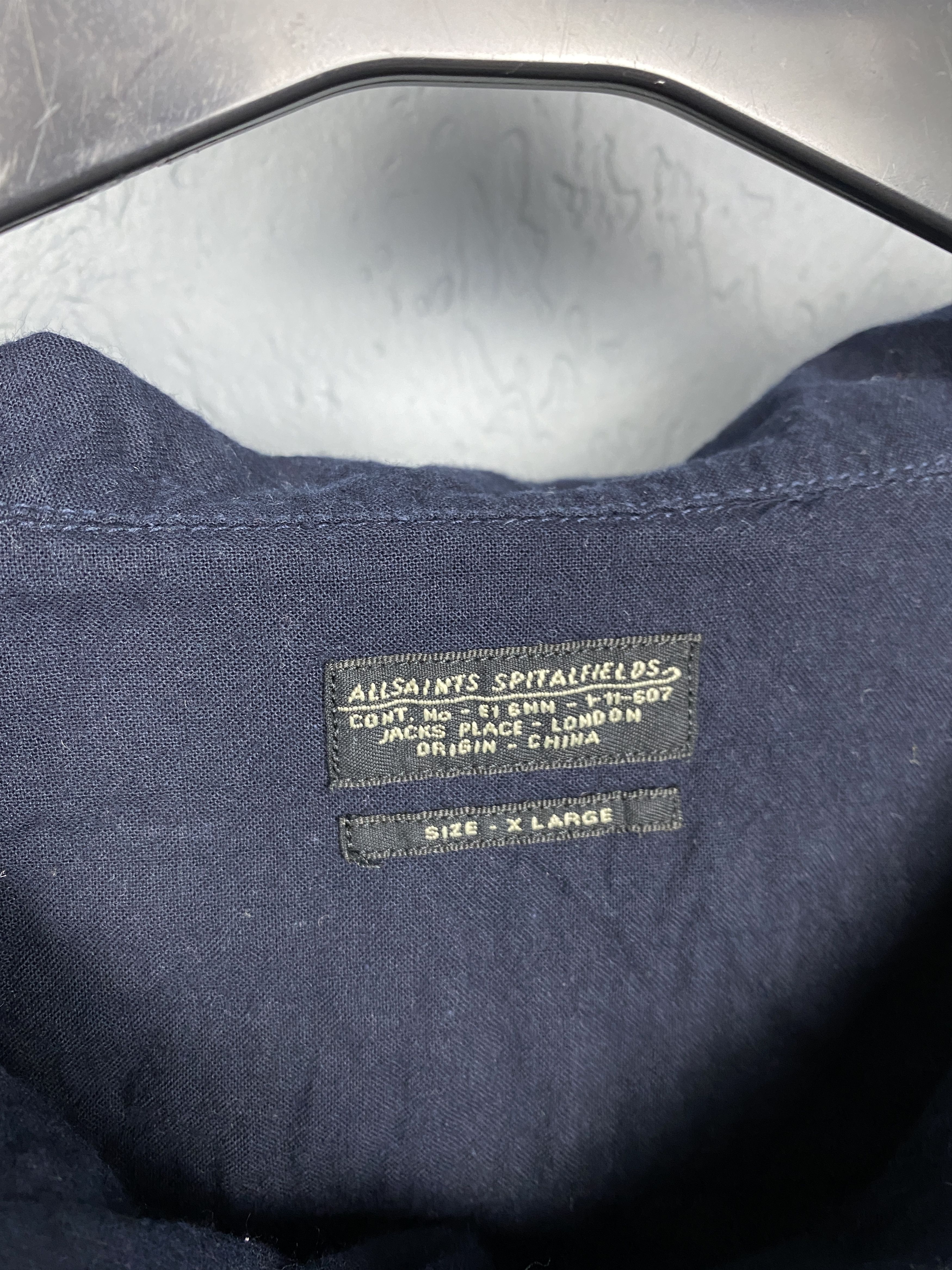 Allsaints × Vintage Allsaints Vintage Mens Plain Verdun Hooded Jacket Size US XL / EU 56 / 4 - 5 Thumbnail