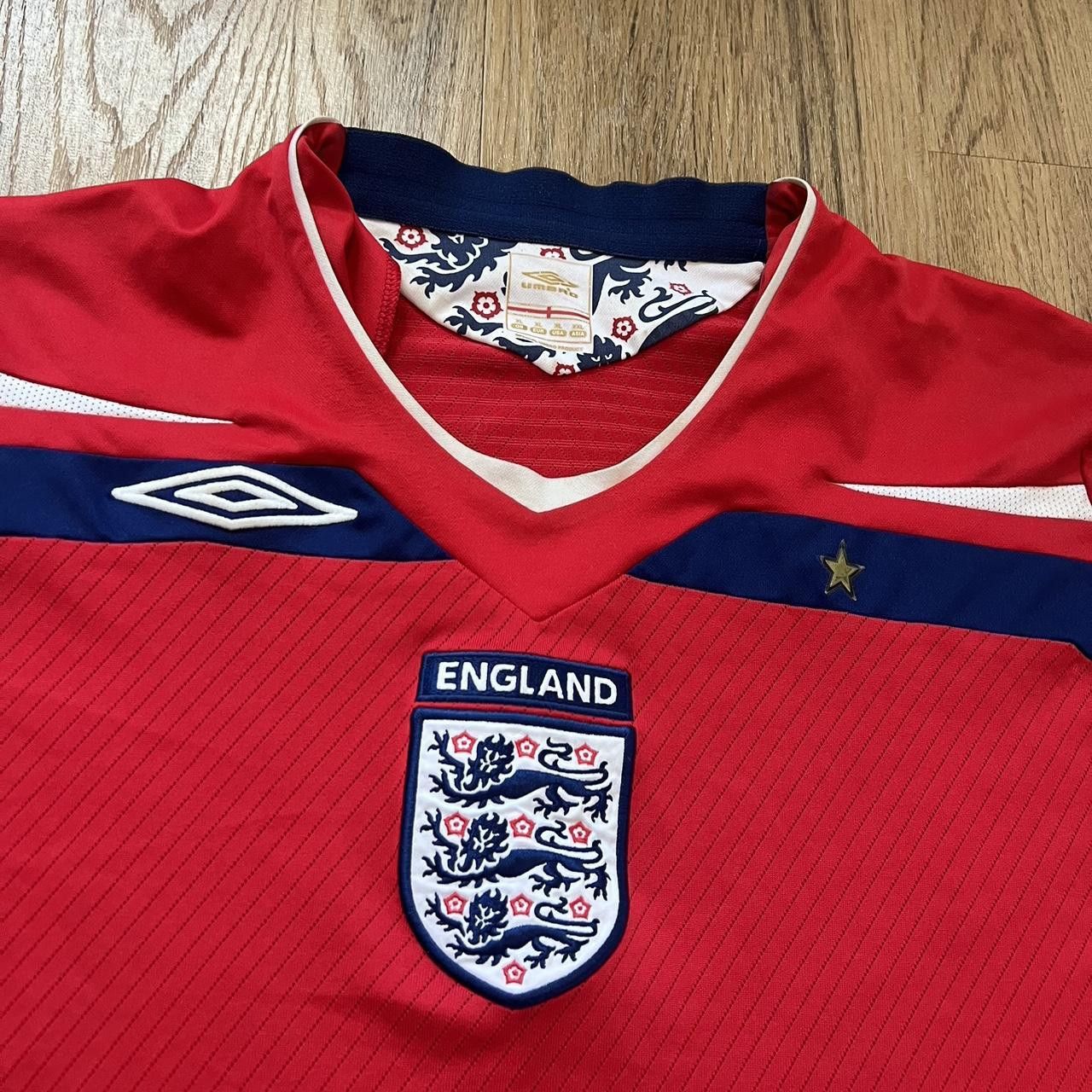 Umbro 2008-10 England Away Umbro Football Shirt y2k 2000s Size US XL / EU 56 / 4 - 3 Thumbnail