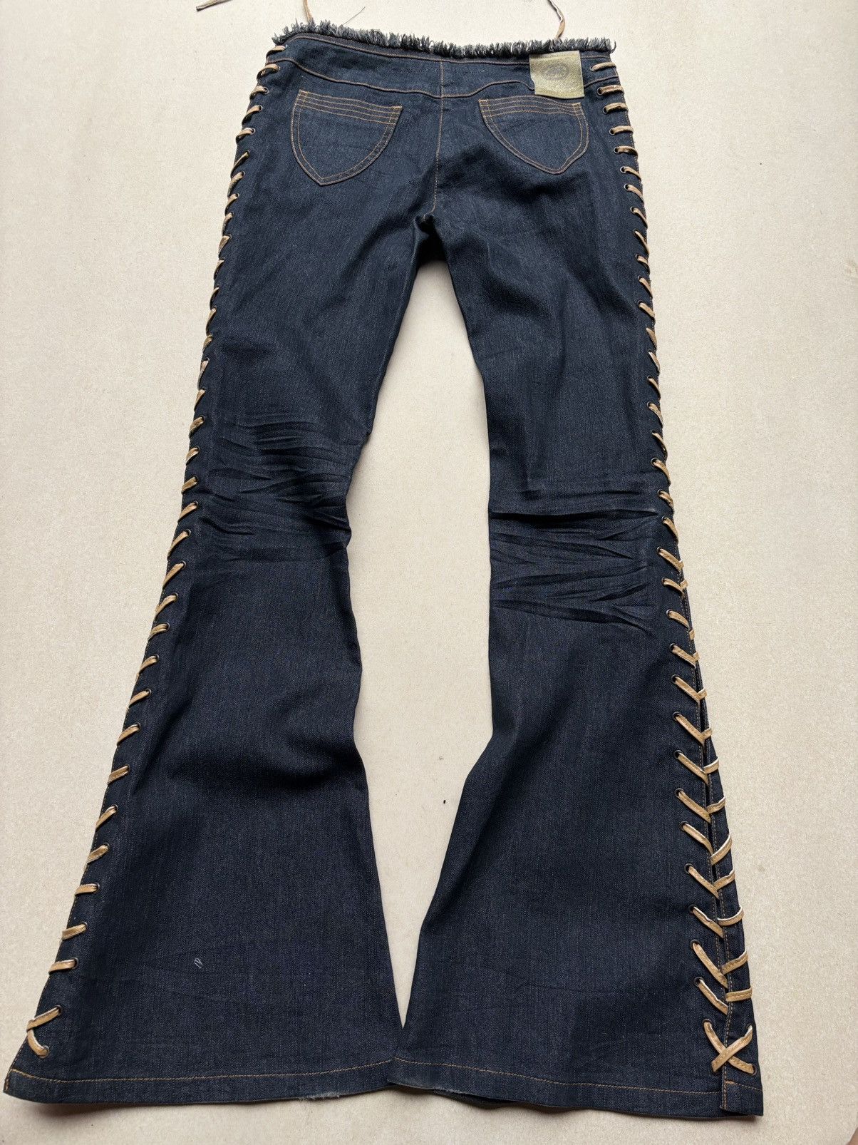 Japanese Brand Ecko lace up flare jeans Size US 26 / EU 42 - 2 Thumbnail