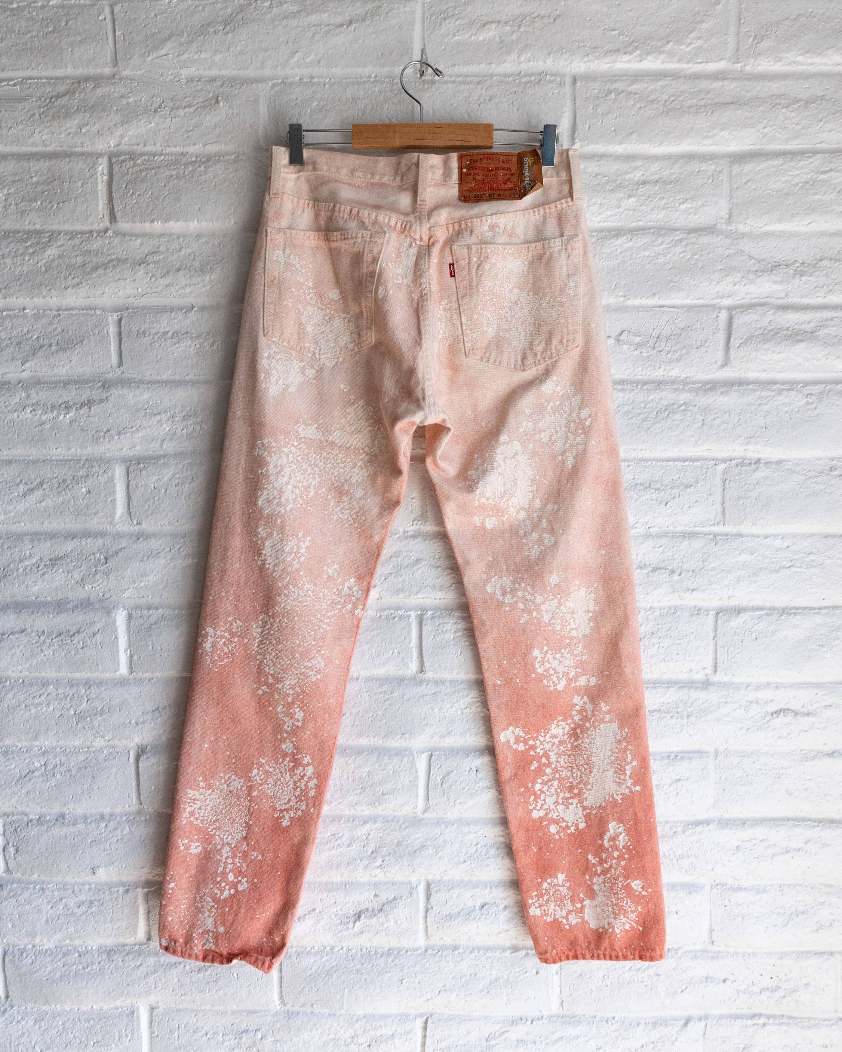 DENIM TEARS × Levi's Denim Tears Levi's 501 Jeans Brick Mason White Red Clay Size US 31 - 7 Thumbnail