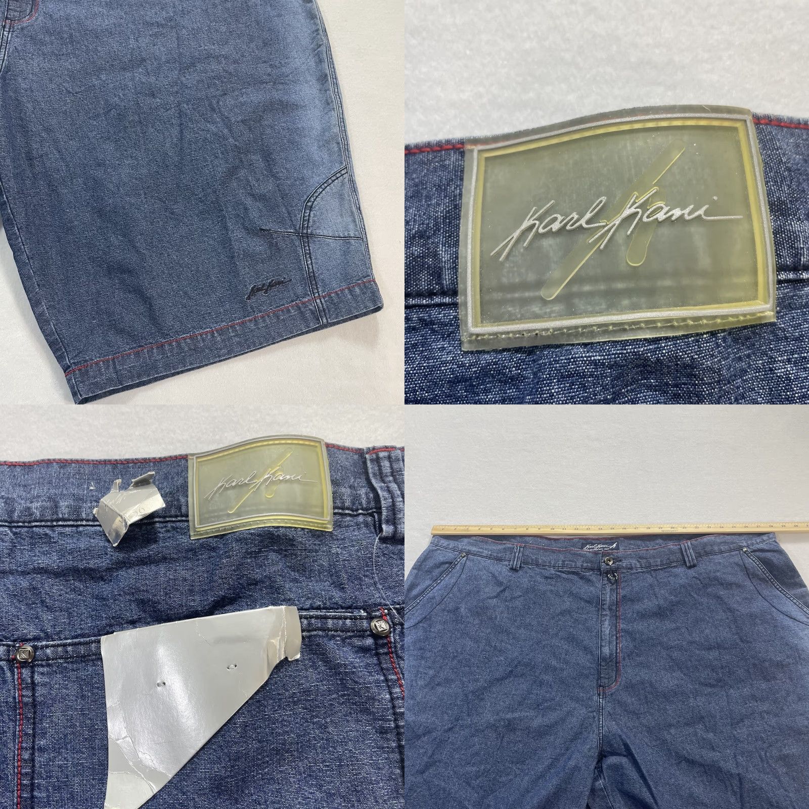 Karl Kani VINTAGE Karl Kani Shorts Denim Baggy Blue 90s Mens Hip Hop NWT Size 56 Shorts Jeans Cargo Pocket%20 Size US 40 / EU 56 - 9 Thumbnail