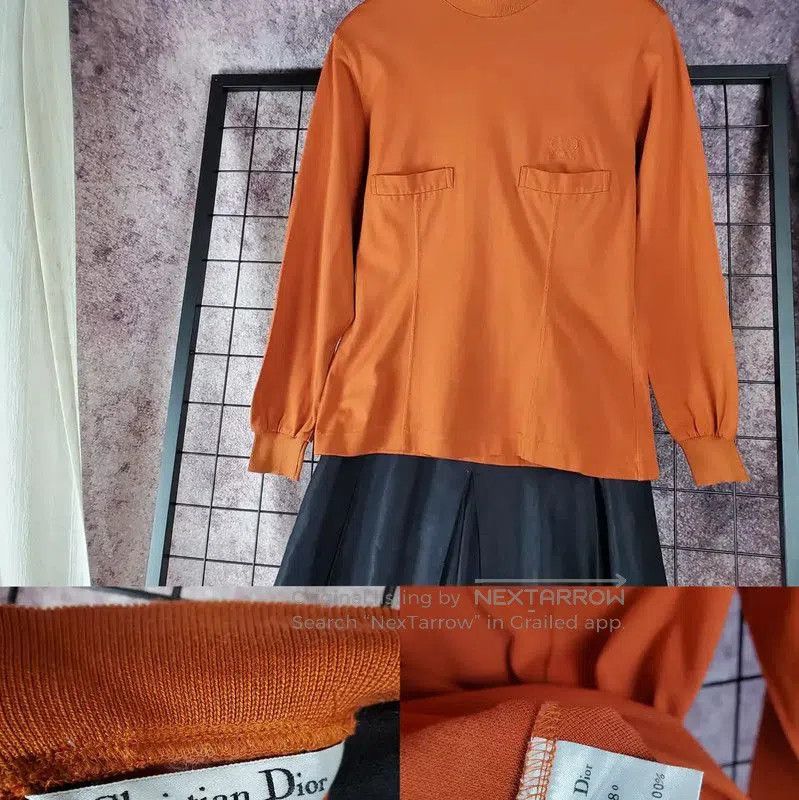 Dior Dior Long Sleeve Cotton Top in Deep Orange . Size M / US 6-8 / IT 42-44 - 1 Thumbnail