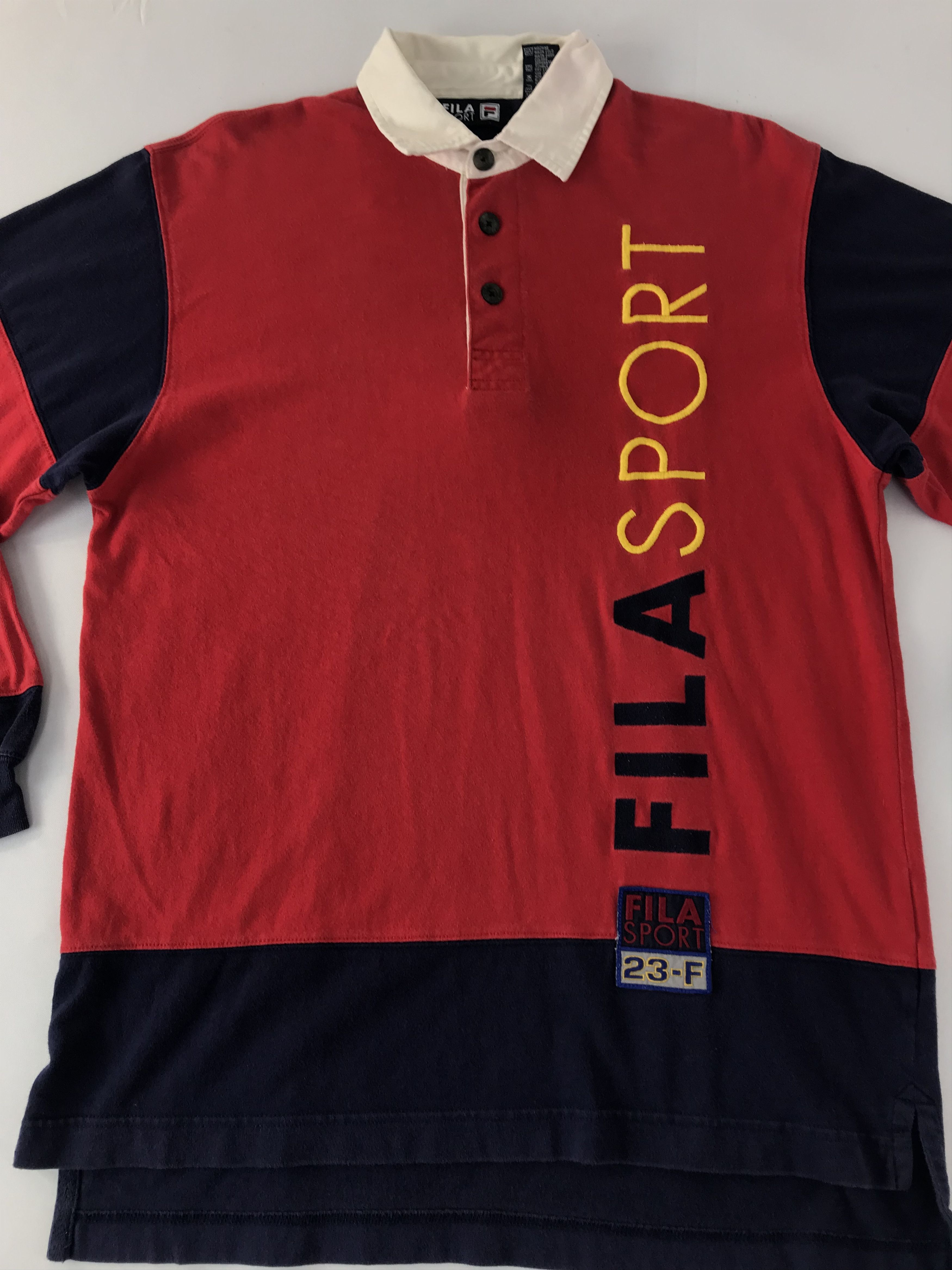 Fila Fila Sport Rugby Embroidery Logo Longsleeve Polo Size US L / EU 52-54 / 3 - 3 Thumbnail