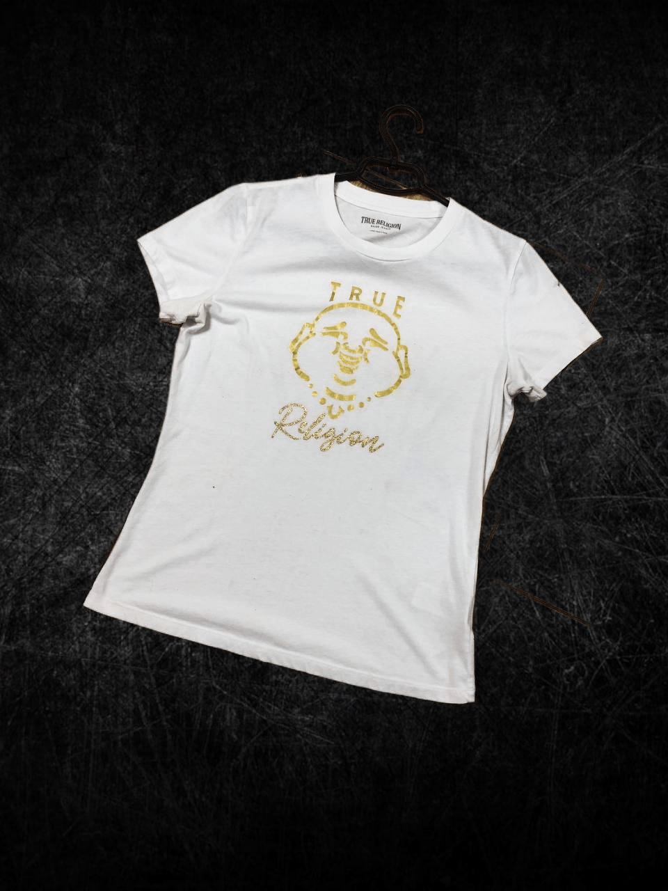 True Religion White T-Shirt Big print Logo Crazy Y2K True Religion Size L / US 10 / IT 46 - 1 Thumbnail