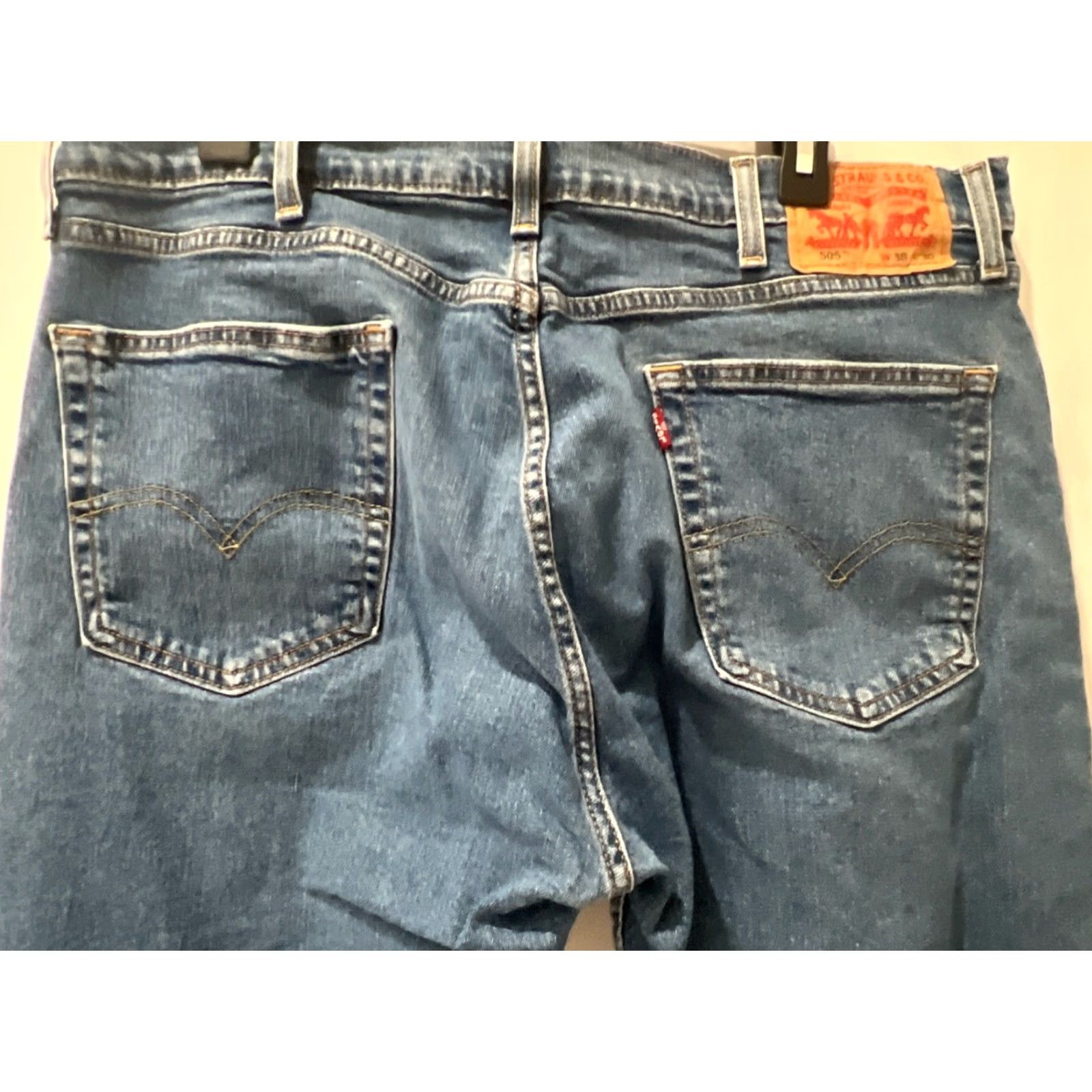Levi's Levi's 505 Regular Fit Jeans Mens 38x30 Blue Denim Straight Leg 5-Pocket 90s Cowboy USA Size US 38 / EU 54 - 3 Thumbnail