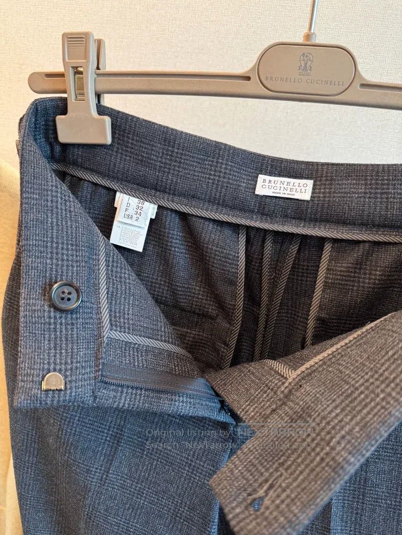 Brunello Cucinelli Brunello Cucinelli Beaded Wool Straight Leg Casual Pants Size 25" / US 0 / IT 36 - 4 Thumbnail