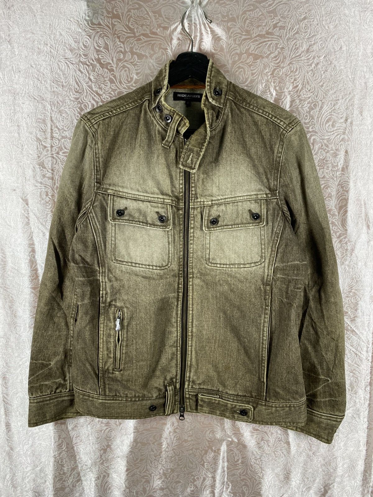 Nicole Club Hideaways Nicole Vintage Denim Jacket Olive Brown Workwear Size US S / EU 44-46 / 1 - 3 Thumbnail