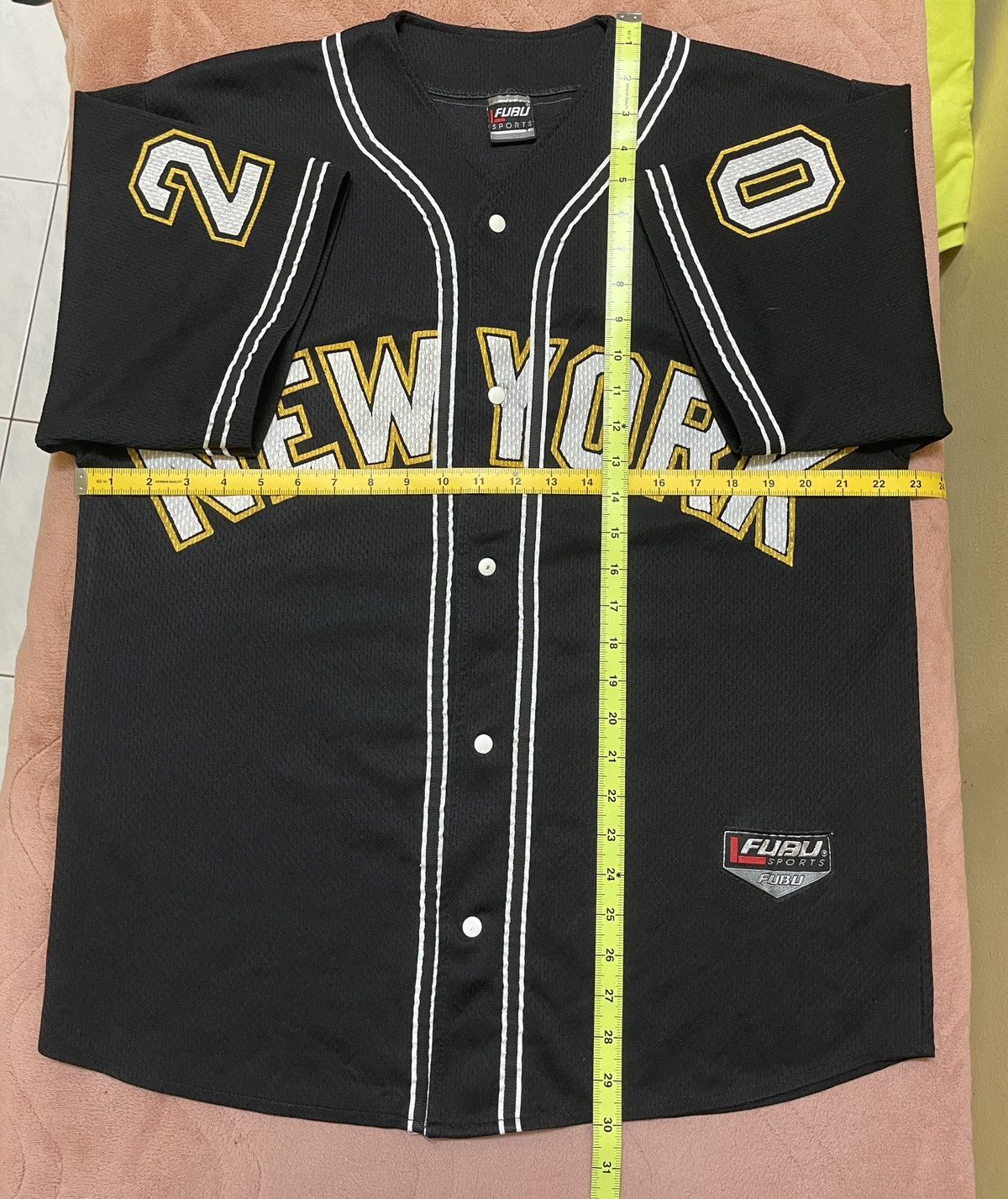 Fubu Vintage 90s🔥FUBU SPORT NEW YORK🔥Button Up Baseball Jersey Size US L / EU 52-54 / 3 - 10 Thumbnail