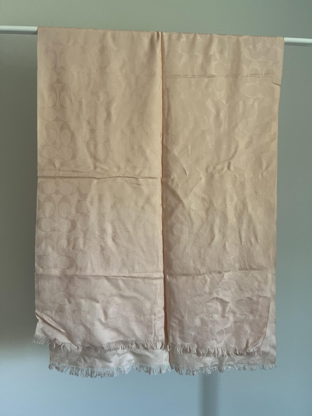 Coach Coach Signature Wrap, Wool/Silk Blend, Light Rose Pink Size ONE SIZE - 5 Thumbnail