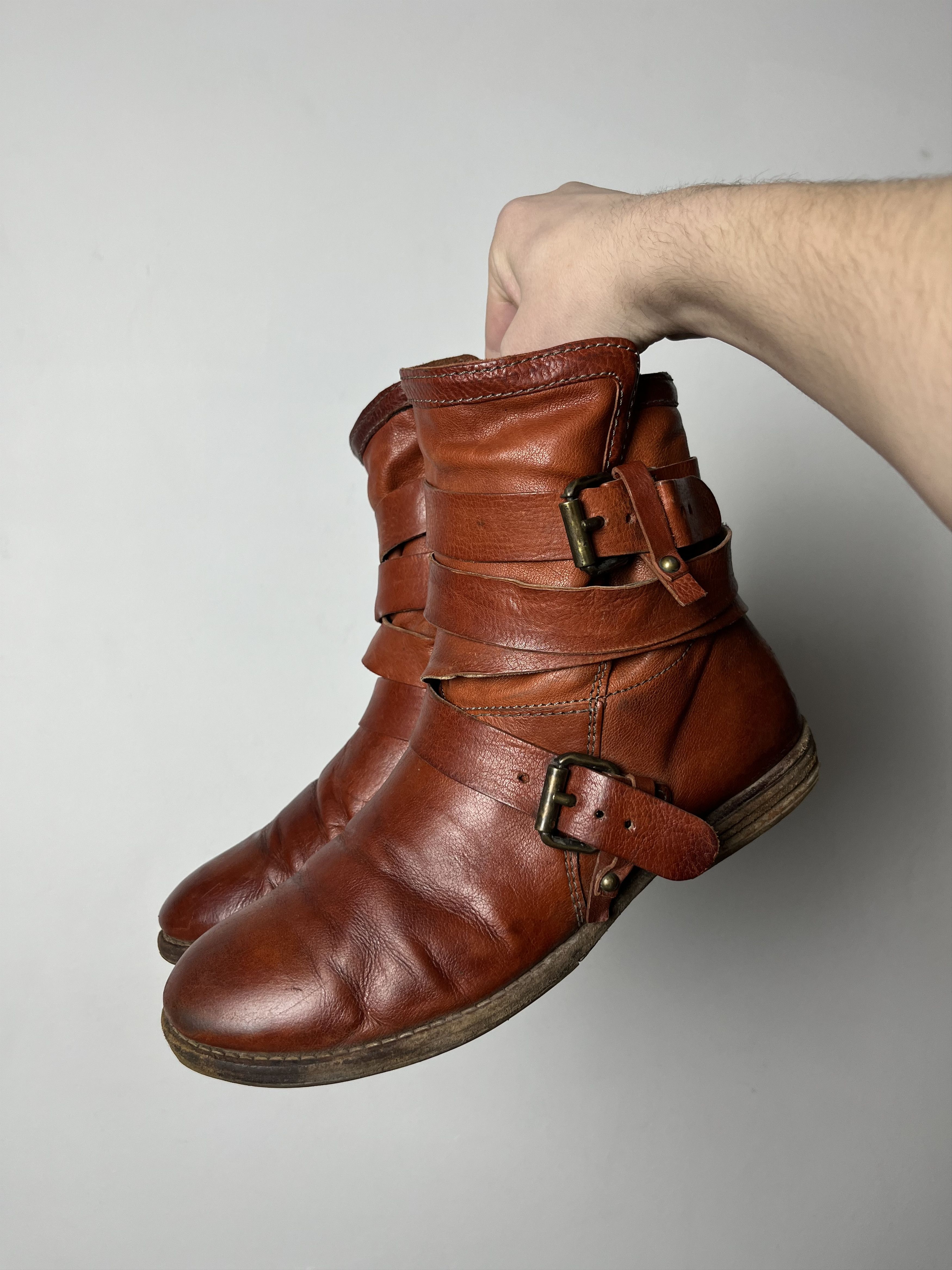 A.S.98 🔥A.S.98 AIRSTEP STRAPS LEATHER 90'S BOOTS GUIDI VIBE Size US 7 / EU 40 - 1 Thumbnail