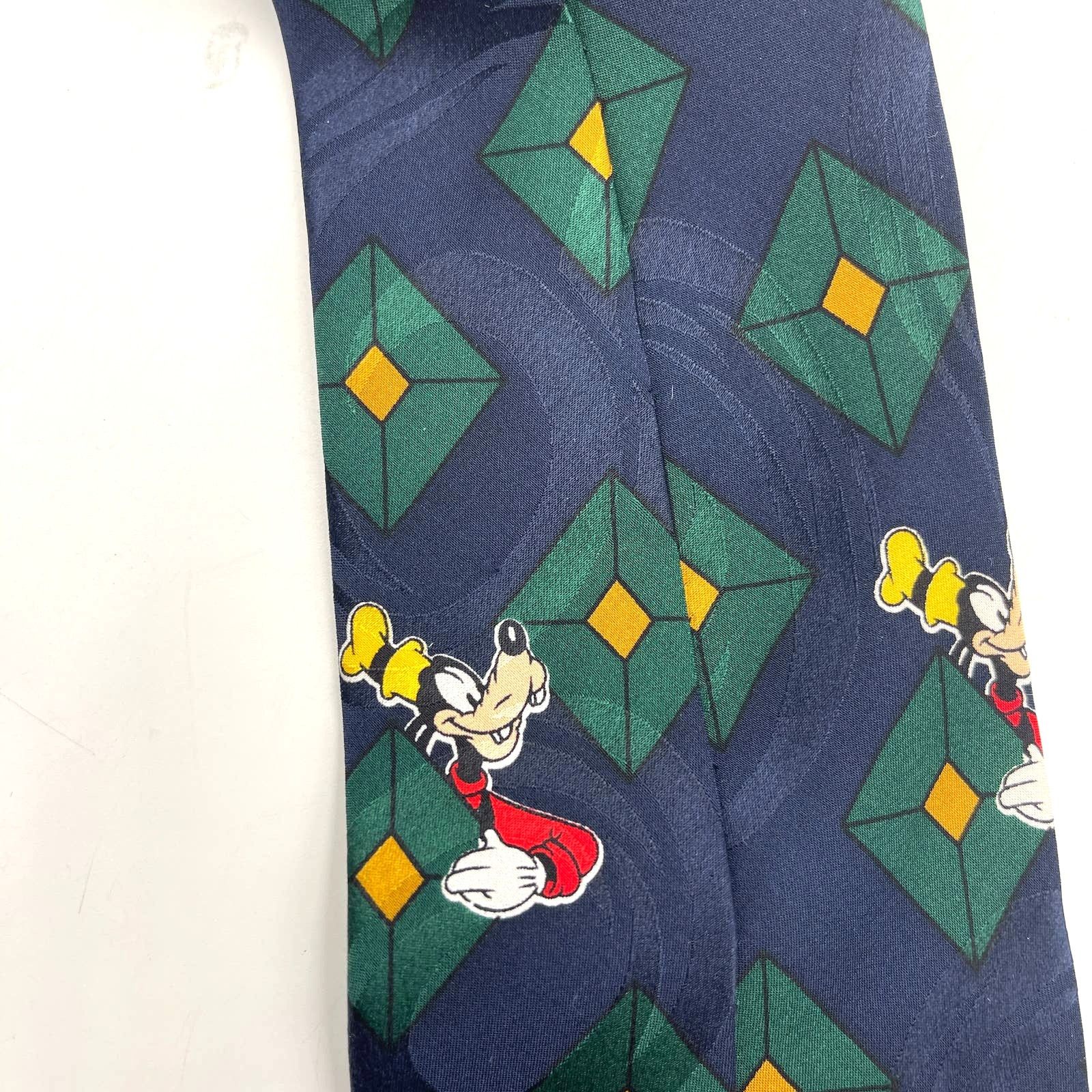 Disney Disney Mickey Inc Silk Tie Vintage 90s Neckwear Navy Blue Size ONE SIZE - 5 Thumbnail