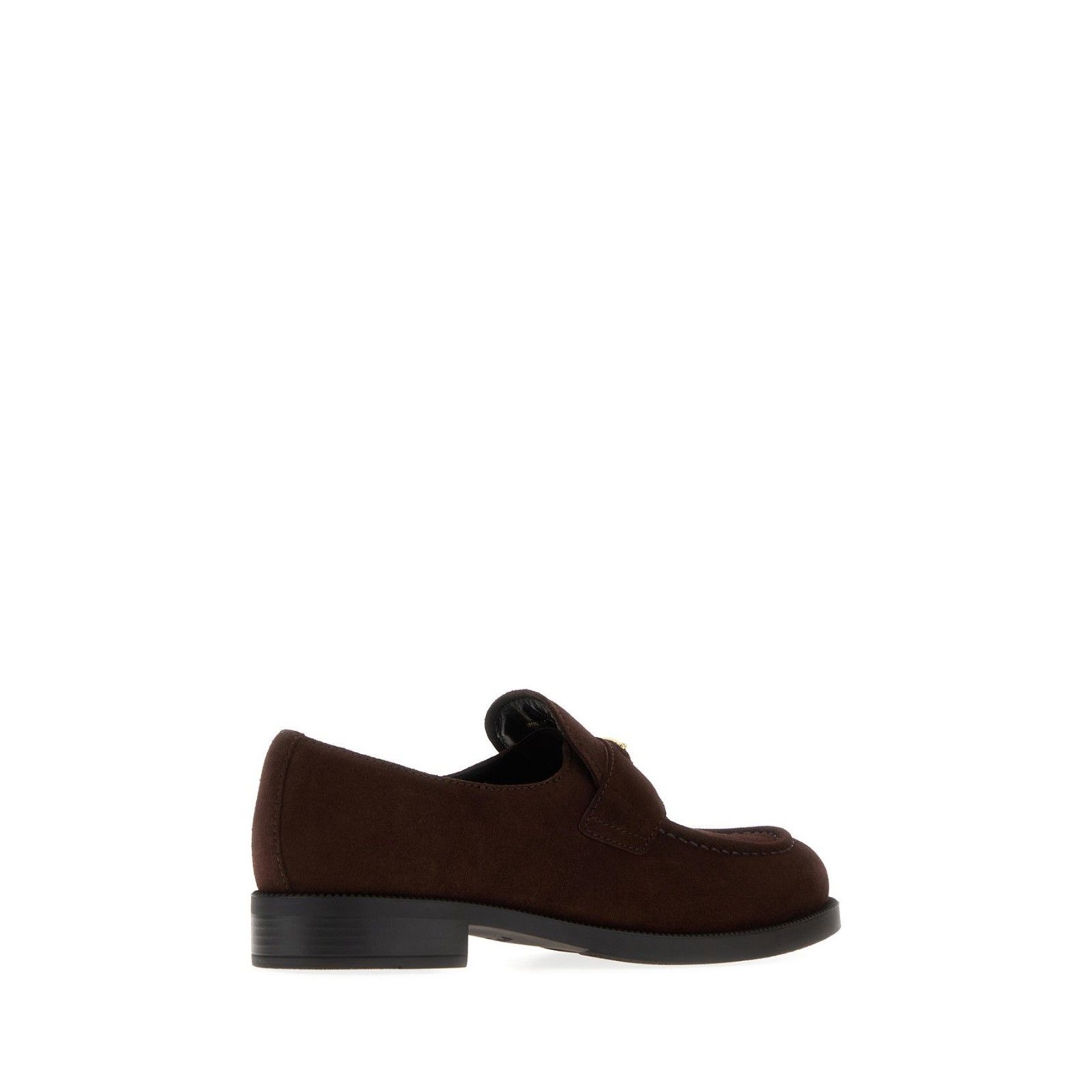 Prada PRADA Triangle Dark Brown Suede Loafers New And Authentic (W Size US 8 / IT 38 - 3 Thumbnail