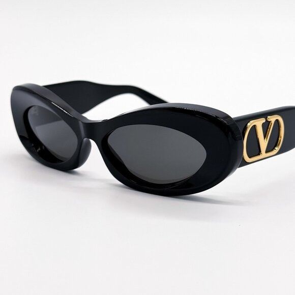 Valentino NEW VALENTINO SUNGLASSES VLS-178A BLACK GRAY WOMEN EYEWEAR Size ONE SIZE - 5 Thumbnail