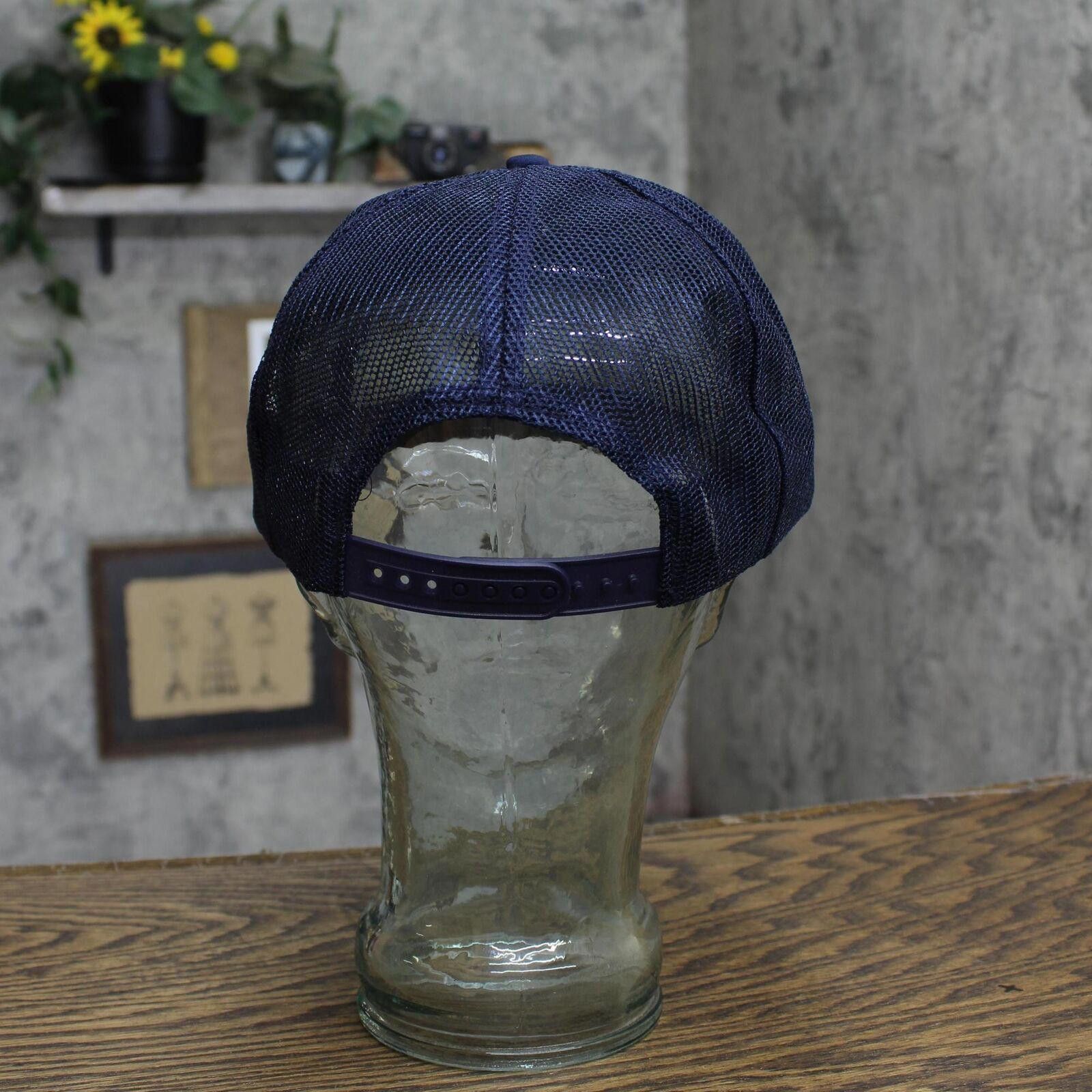 Designer NEW Madhatter Blue Hardwoods Trucker Hat Cap Navy Blue OS Size ONE SIZE - 2 Thumbnail