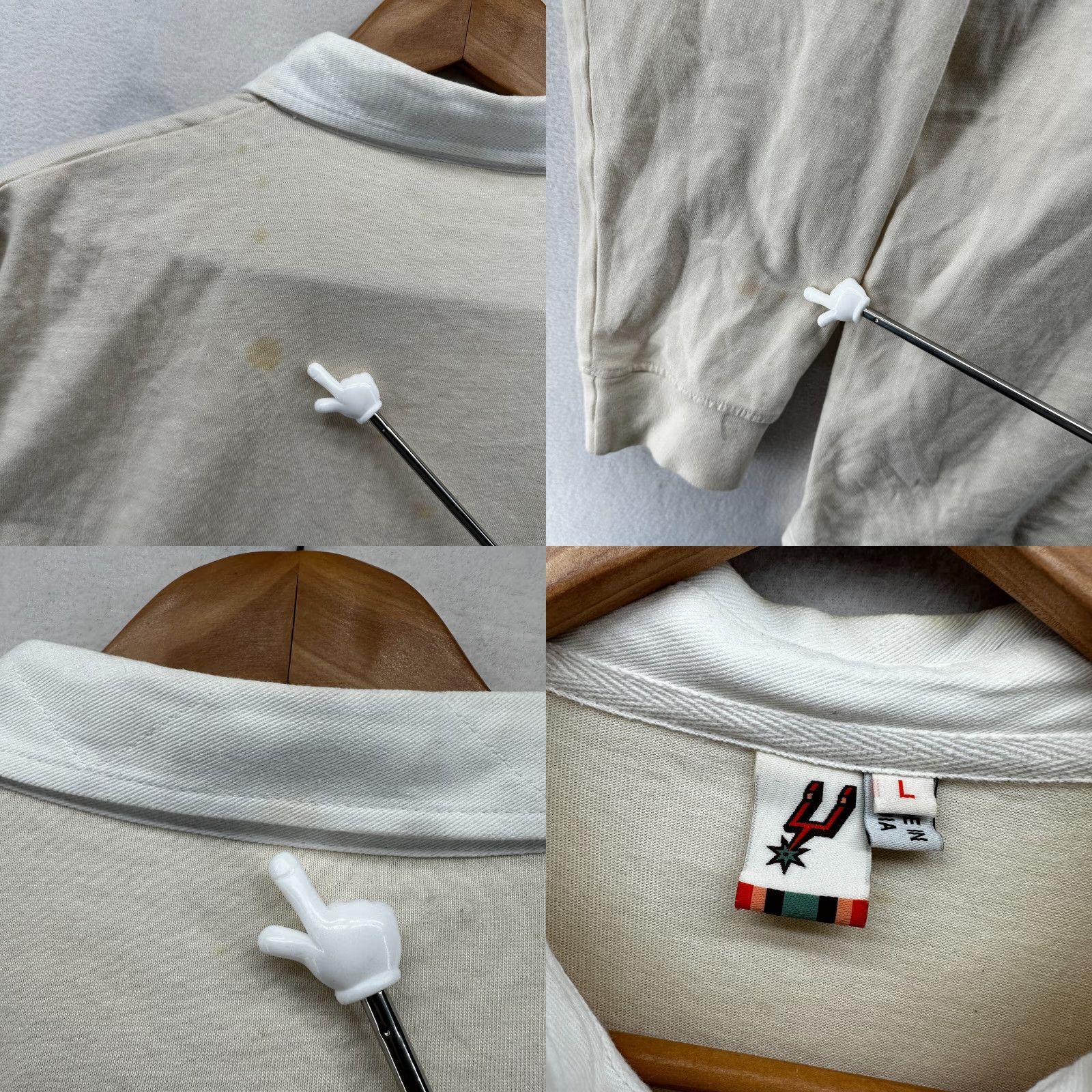 Vintage VINTAGE San Antonio Polo Shirt White Men's Large Button Long Sleeve Collar Polo Shirt Sports Mens L White Button Long Sleeve Size US L / EU 52-54 / 3 - 9 Thumbnail