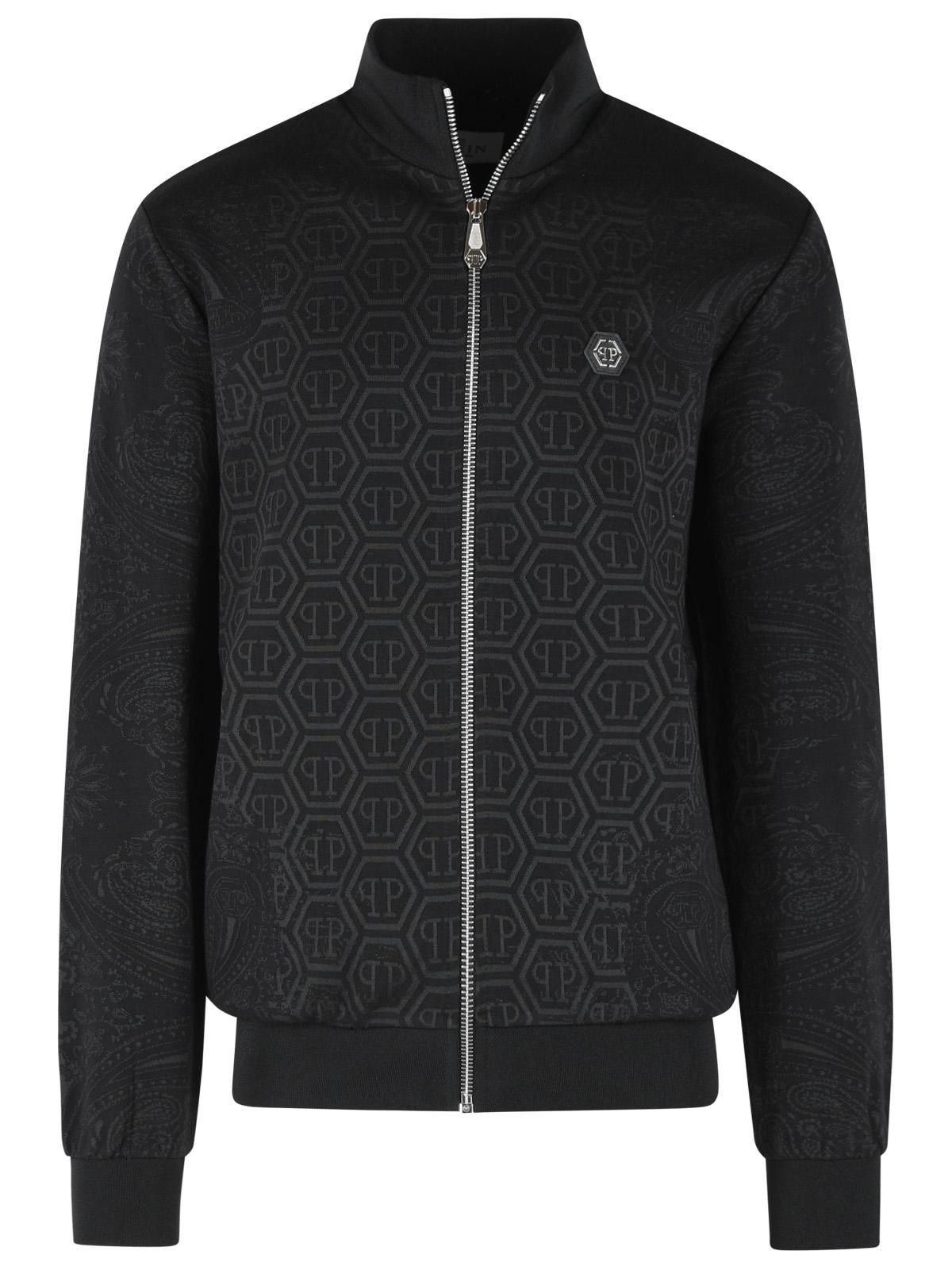 Philipp Plein PHILIPP PLEIN Black Cotton Blend Sweatshirt Size US L / EU 52-54 / 3 - 1 Thumbnail