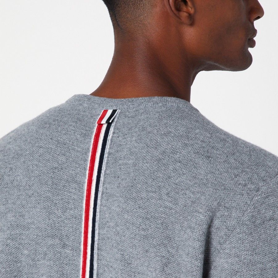 Thom Browne o1d2blof0724 Wool Sweaters in Grey Size US XXL / EU 58 / 5 - 4 Thumbnail