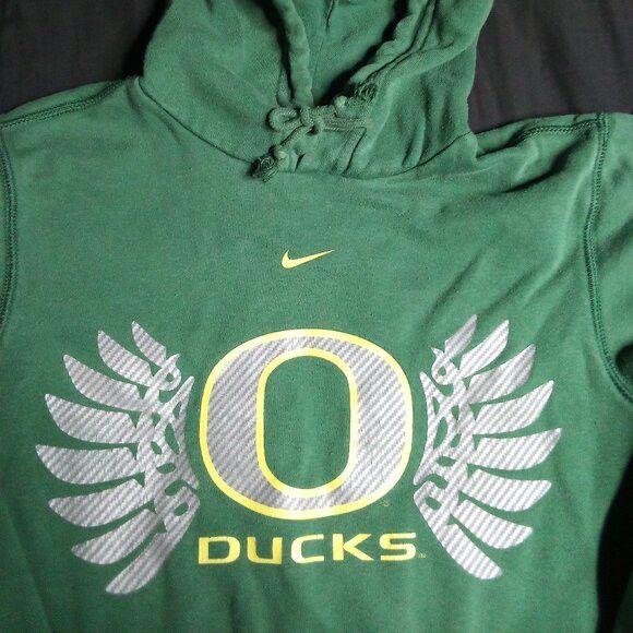 Nike Vintage Nike Oregon Ducks Hoodie Sweatshirt Mid Swoosh Size US S / EU 44-46 / 1 - 1 Thumbnail