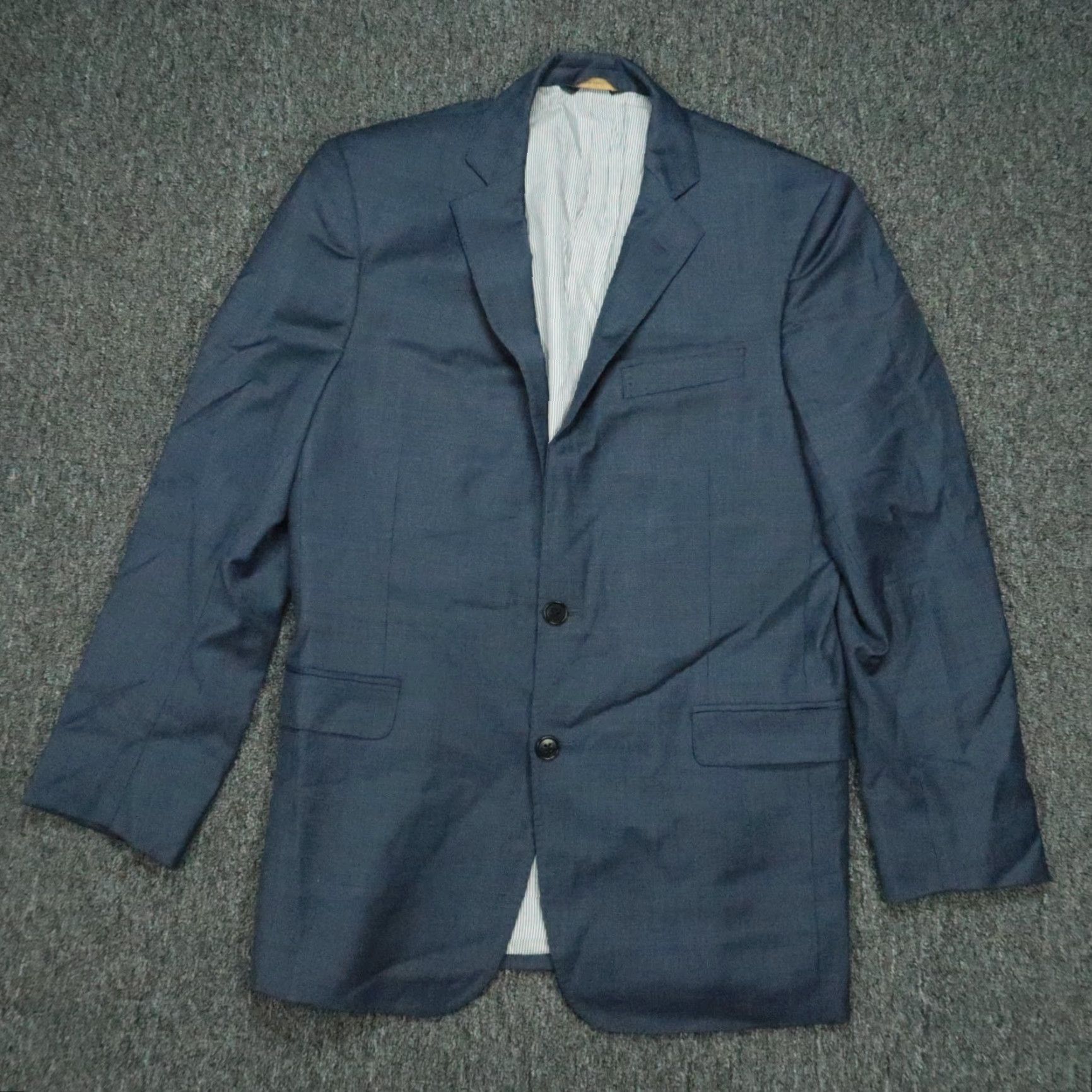 Brooks Brothers Brooks Brothers Blazer Mens 39R Blue Wool Sport Coat Jacket Regular Notch Lapel Single-Breasted Two-Button Vintage: No Modern? Size 40R - 2 Thumbnail