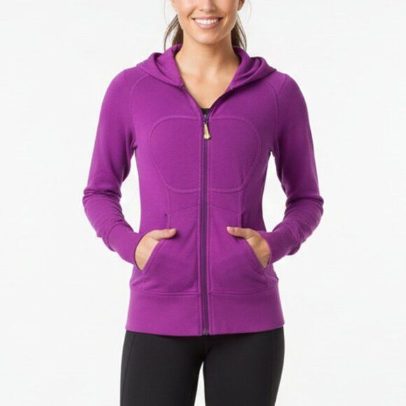 Lululemon Lululemon Vintage Scuba Full Zip up Hoodie Stretch Purple Size S / US 4 / IT 40 - 1 Thumbnail