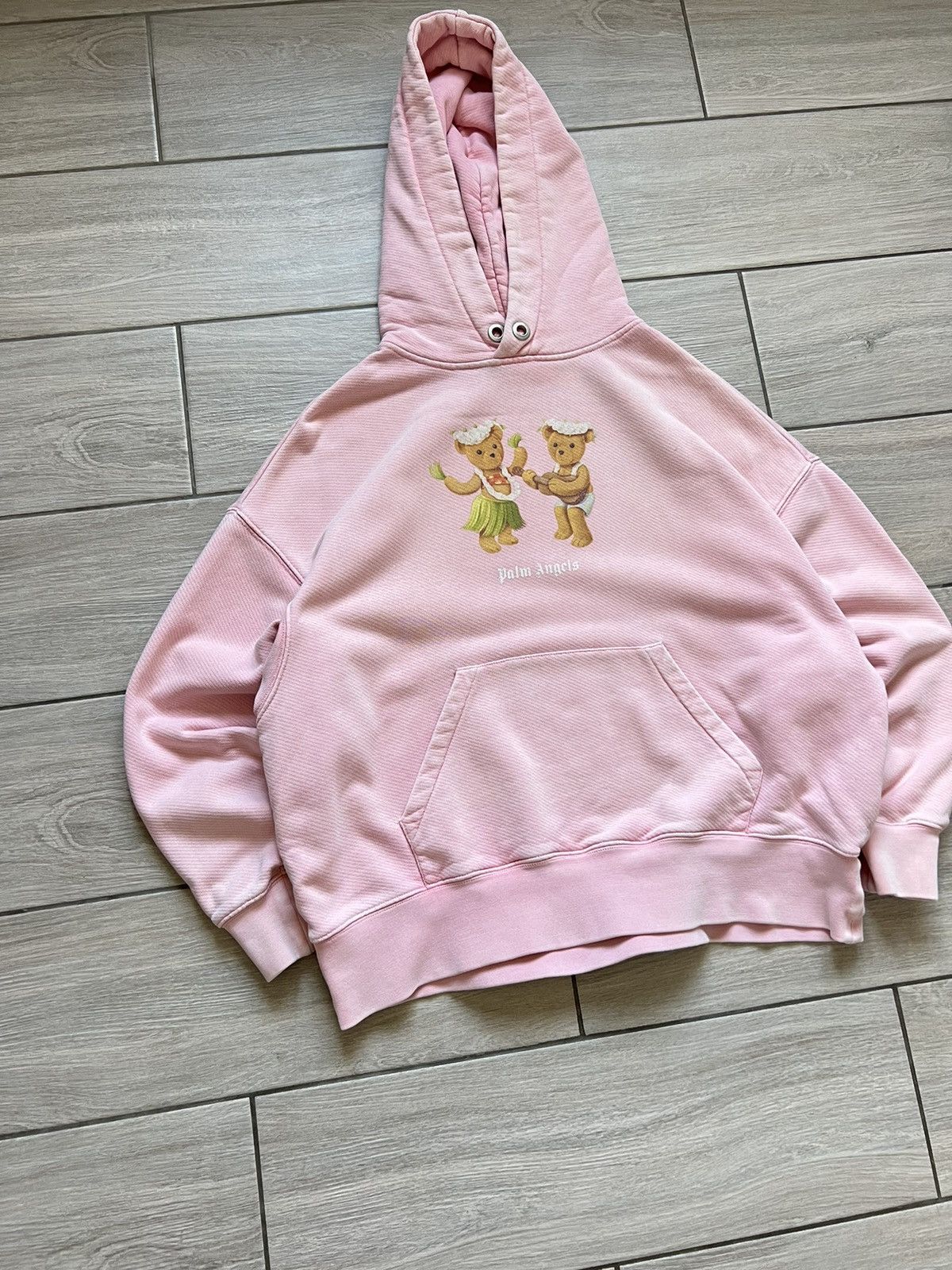 Palm Angels Palm Angels Pink Dancing Bears Logo Oversized Hoodie S Size Size US S / EU 44-46 / 1 - 3 Thumbnail