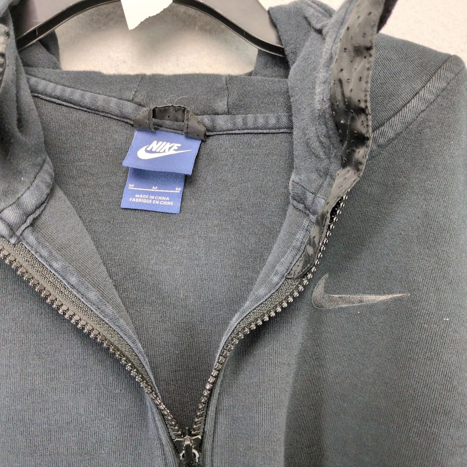 Nike Nike Advance Black Fleece Full Zip Hoodie Cape Jacket Womens Size M / US 6-8 / IT 42-44 - 3 Thumbnail