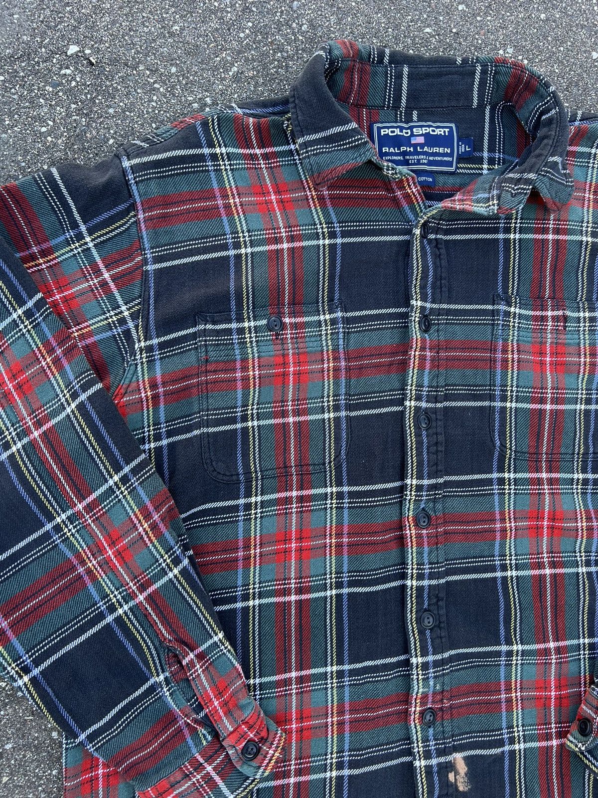 Polo Ralph Lauren × Vintage Vintage Polo Sport Polo Ralph Lauren cotton flannel shirt Size US L / EU 52-54 / 3 - 2 Thumbnail