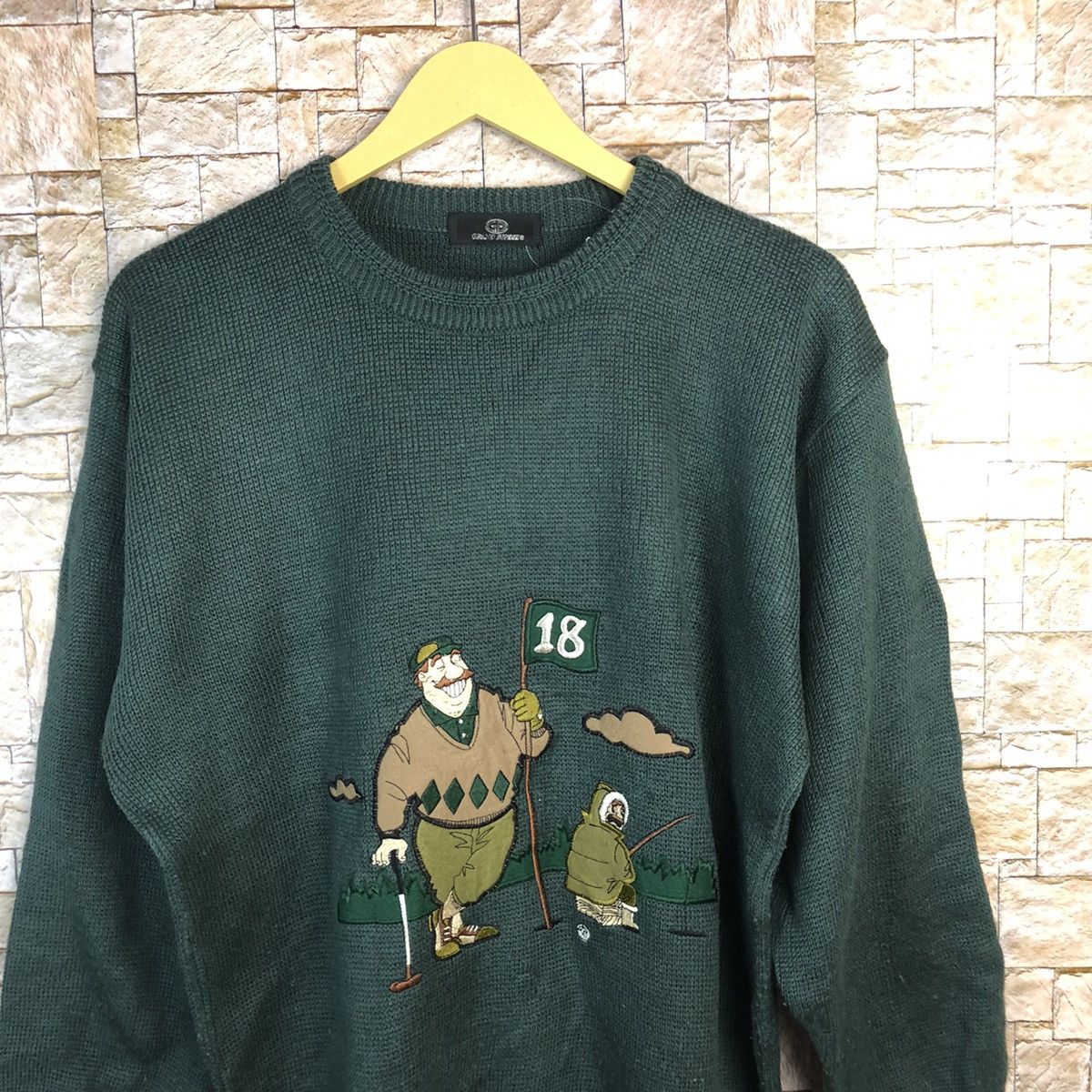 Vintage Grand Dipdie golf vintage cartoon Green Sweatshirt #A685 Size US M / EU 48-50 / 2 - 2 Thumbnail