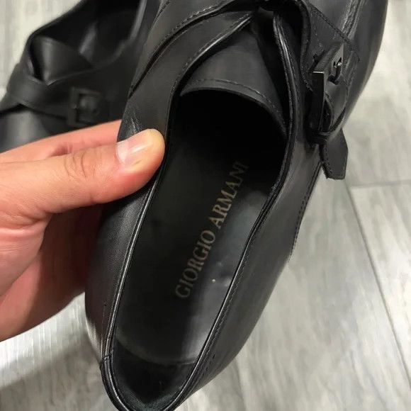 Giorgio Armani Giorgio Armani Classic Leather Buckle Strap Shoes Size US 10.5 / EU 43-44 - 7 Thumbnail