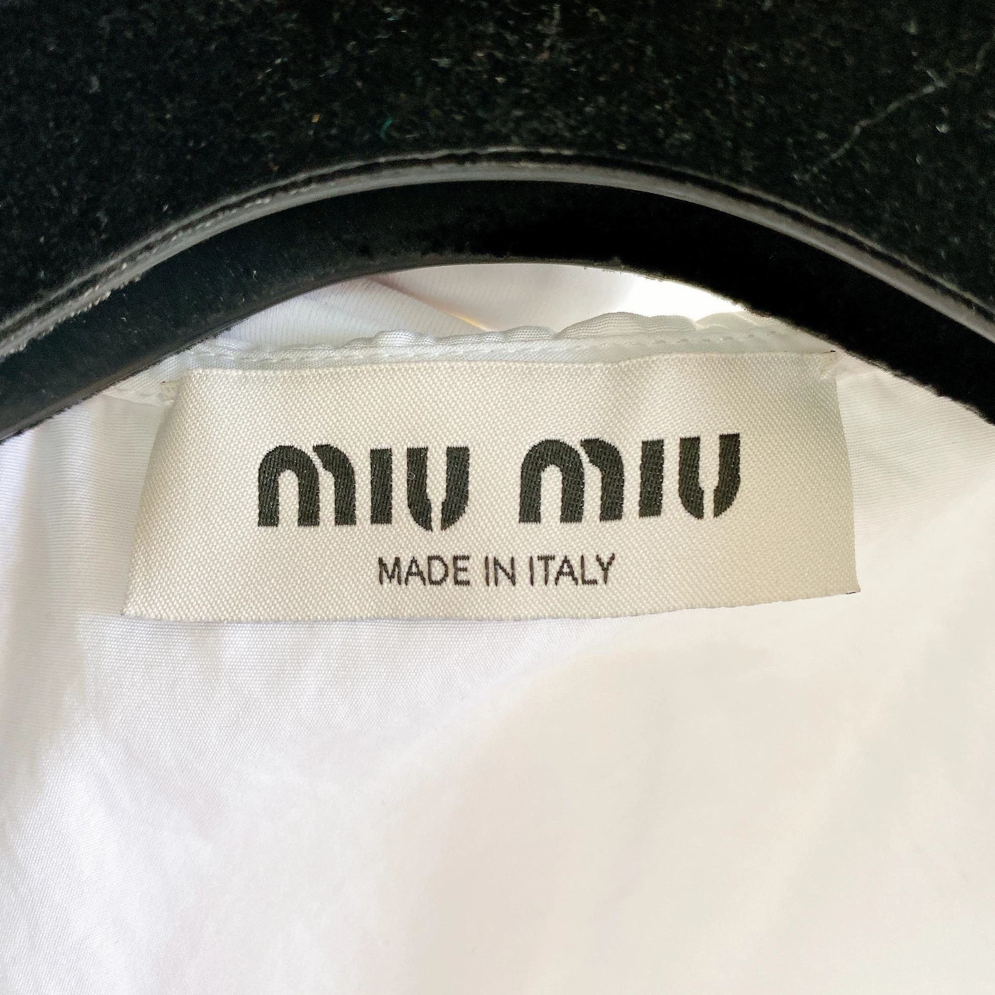Miu Miu MIU MIU White Sleeveless Shirt Size XS / US 0-2 / IT 36-38 - 5 Thumbnail