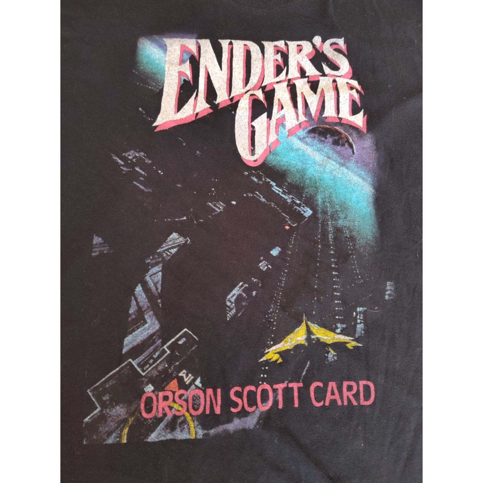Vintage VINTAGE Ender's Game Orson Scott Card Graphic T-Shirt Men L/XL Black Book Movie Out of Print Rare Size US L / EU 52-54 / 3 - 2 Thumbnail