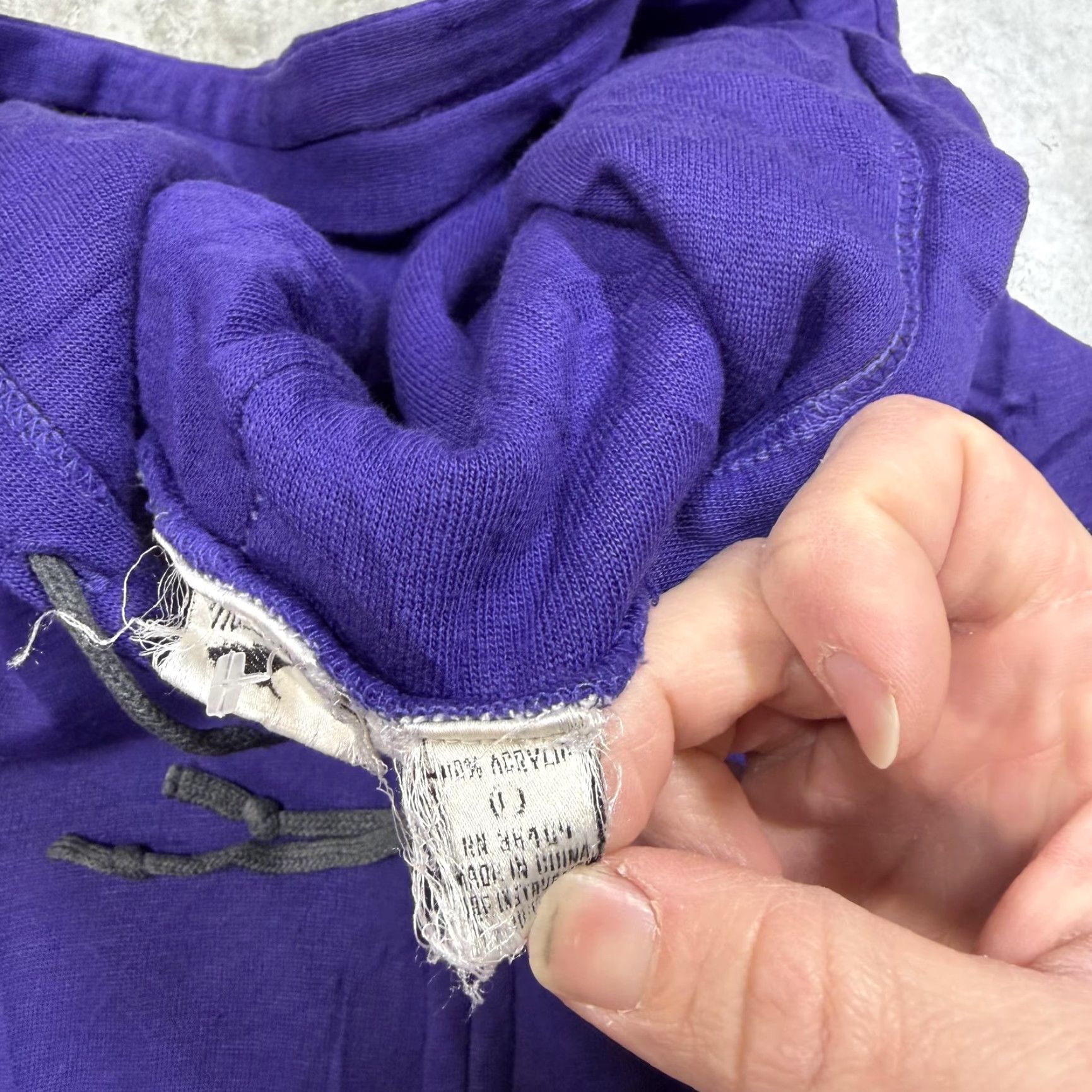 McGregor VINTAGE MacGregor Hoodie Mens Large Purple Full Zip 80s Solid Knit Acrylic Pockets Hooded Zipper Regular Sleeve Long Crew Neck Fall Winter Spring Mens Size US L / EU 52-54 / 3 - 3 Thumbnail