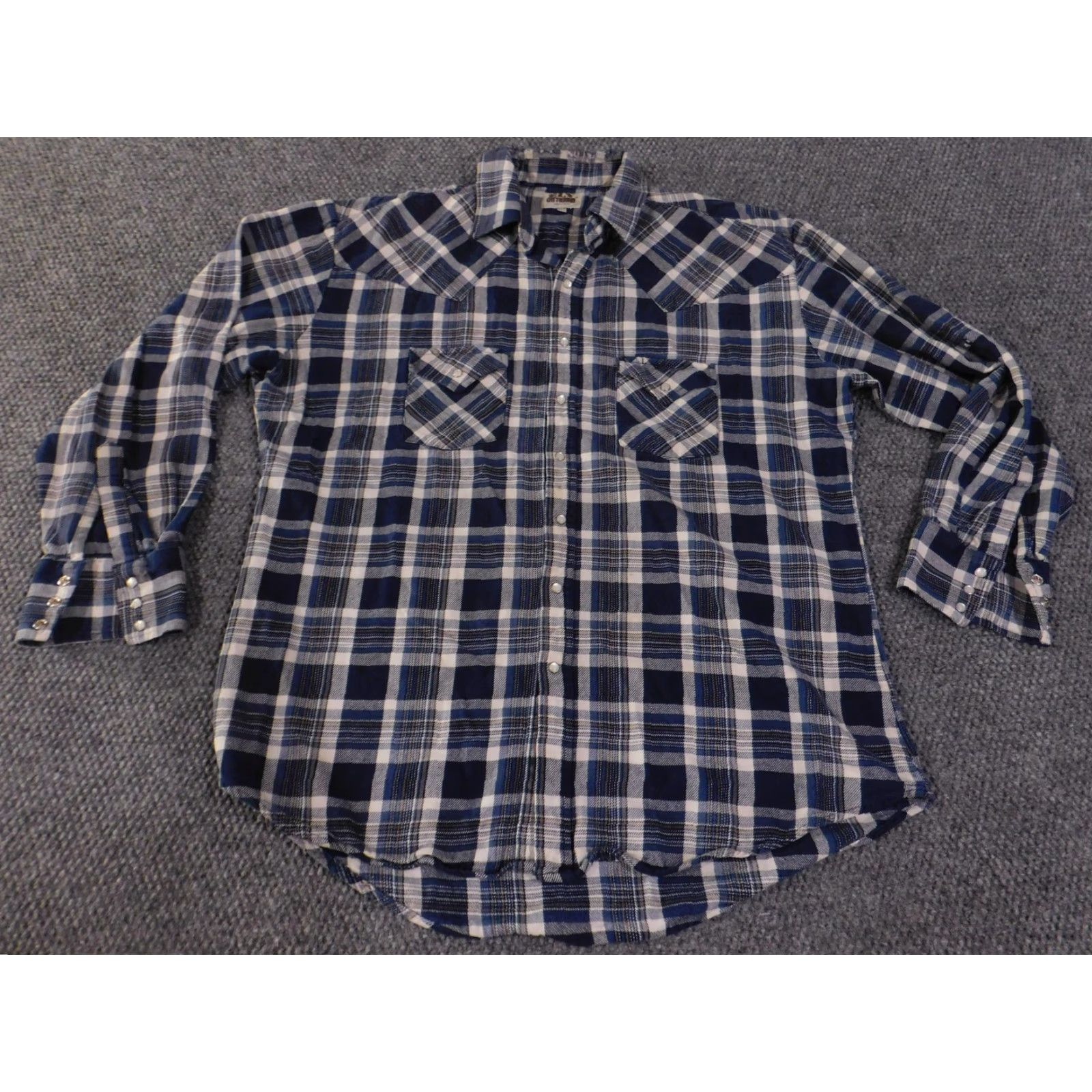 Vintage VINTAGE Ely Cattleman Shirt Mens XLT Blue Plaid Western Pearl Snap Size US XL / EU 56 / 4 - 4 Thumbnail