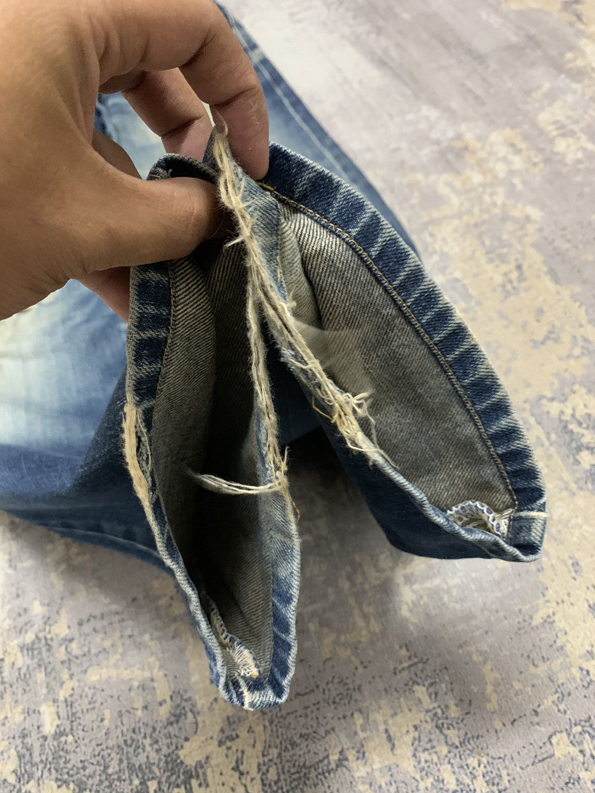 Japanese Brand Vintage Edwin Lot 503 Distressed Mud Wash Denim Jeans 32x28 Size US 32 / EU 48 - 9 Thumbnail