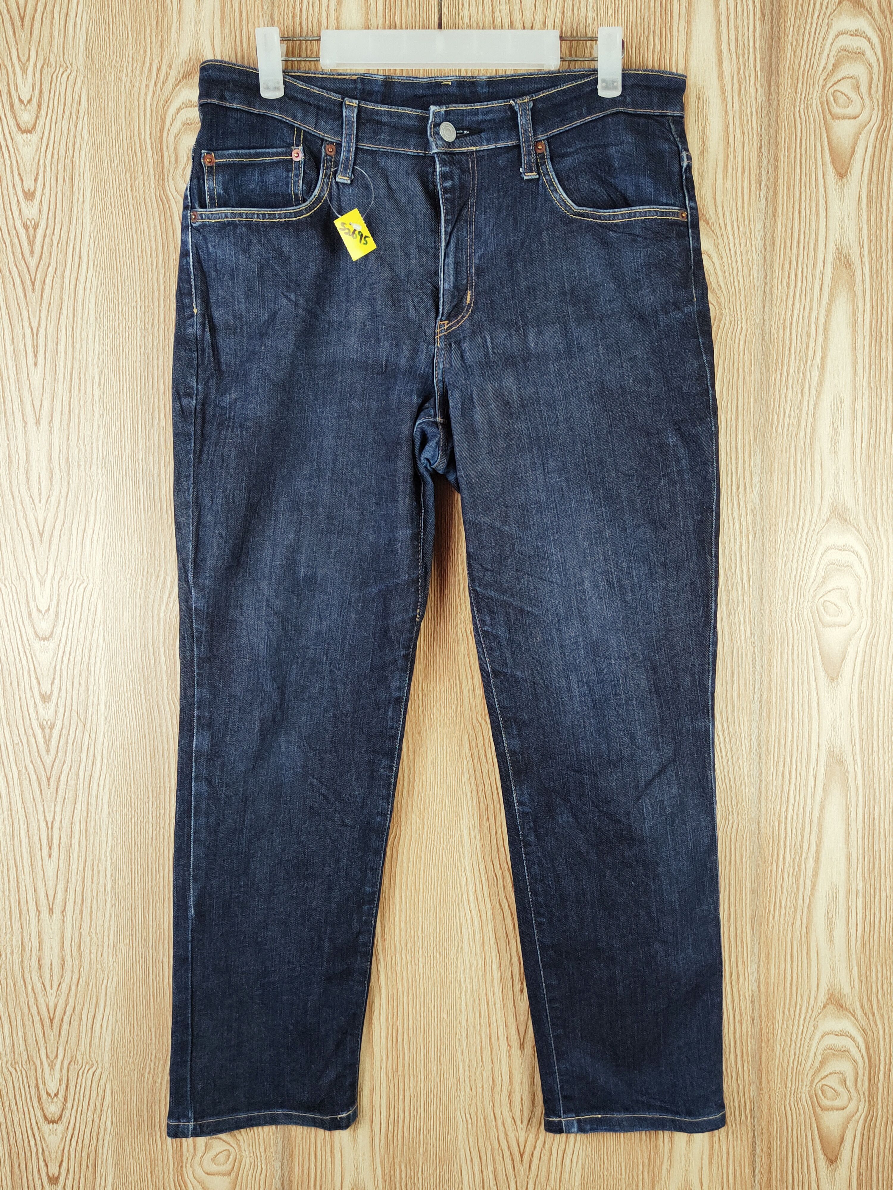 Edwin Edwin Dark Blue Distressed Ripped Jeans#S2695 Size US 31 - 1 Thumbnail