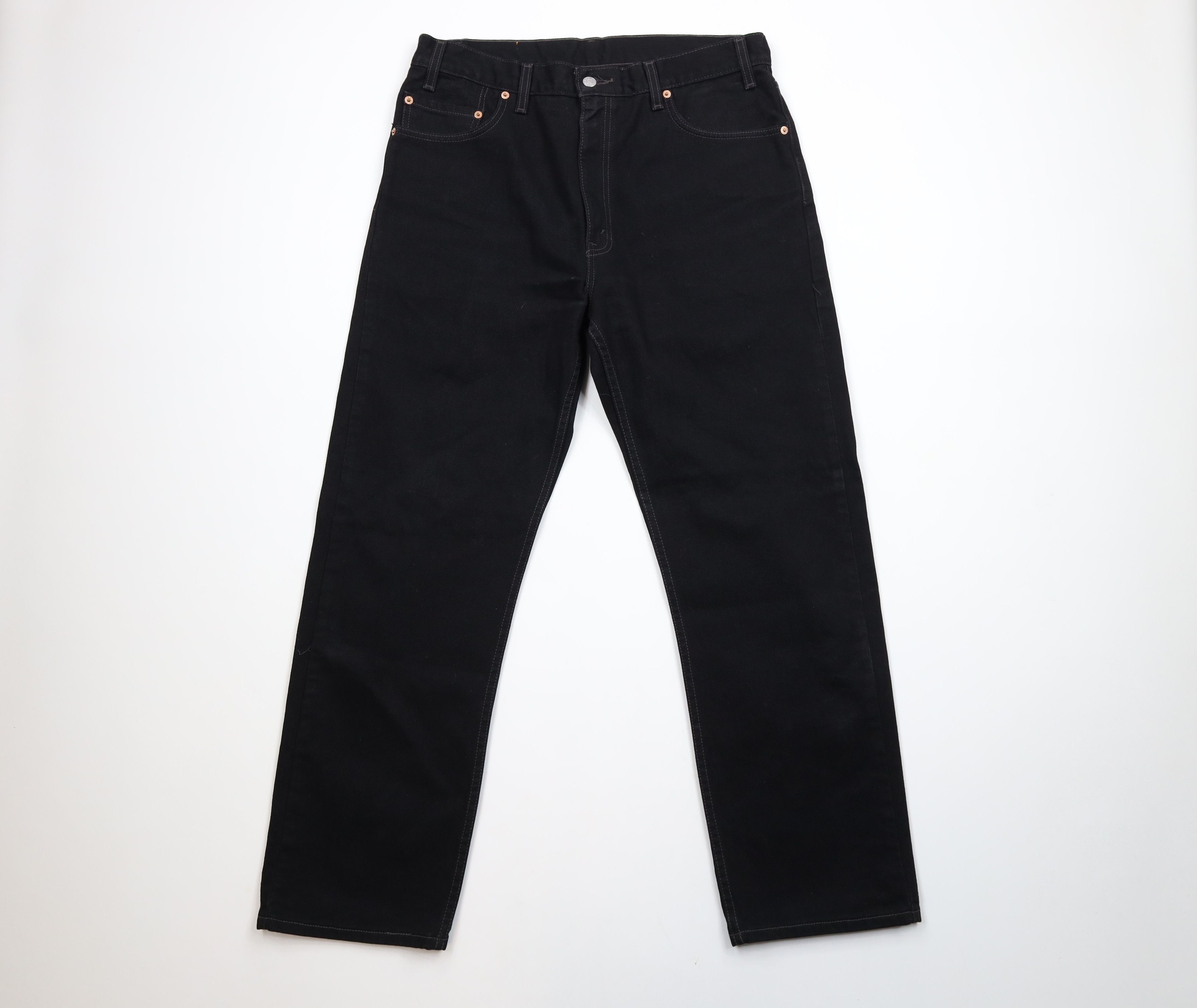 Levi's × Vintage Vintage Y2K 2000 Levis 505 Regular Straight Leg Jeans Black Size US 36 / EU 52 - 1 Thumbnail