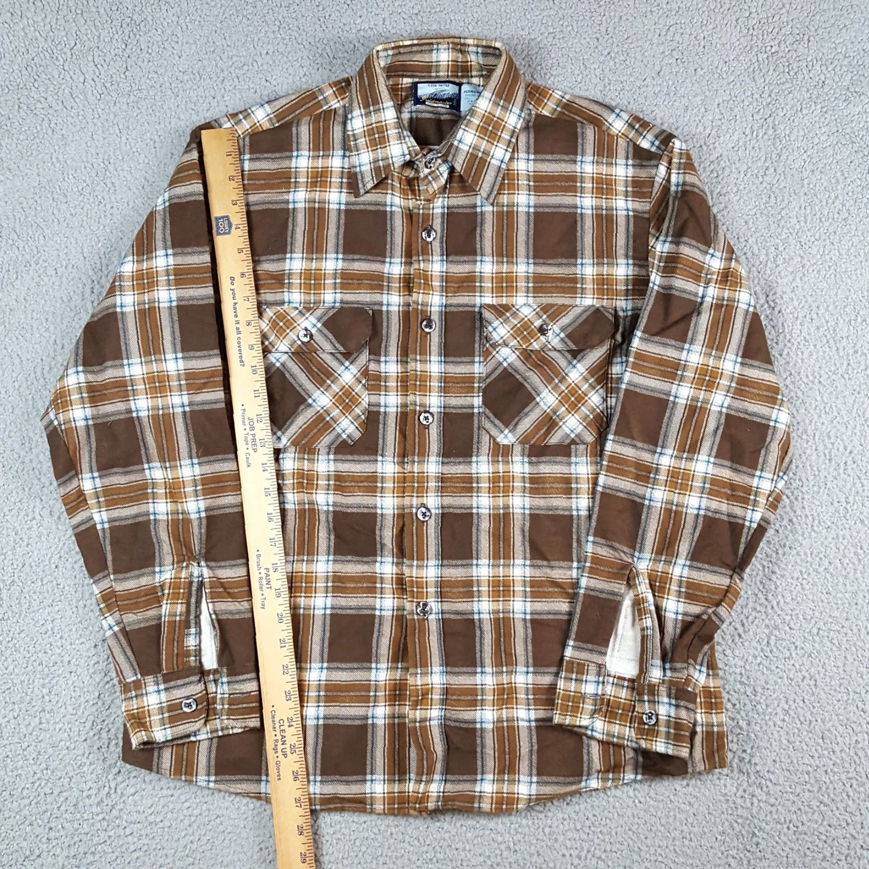 Vintage VINTAGE Fieldmaster Button-Up Shirt Brown Plaid Flannel Men's L Western Cowboy Workwear 80s 90s Casual Size US L / EU 52-54 / 3 - 7 Thumbnail