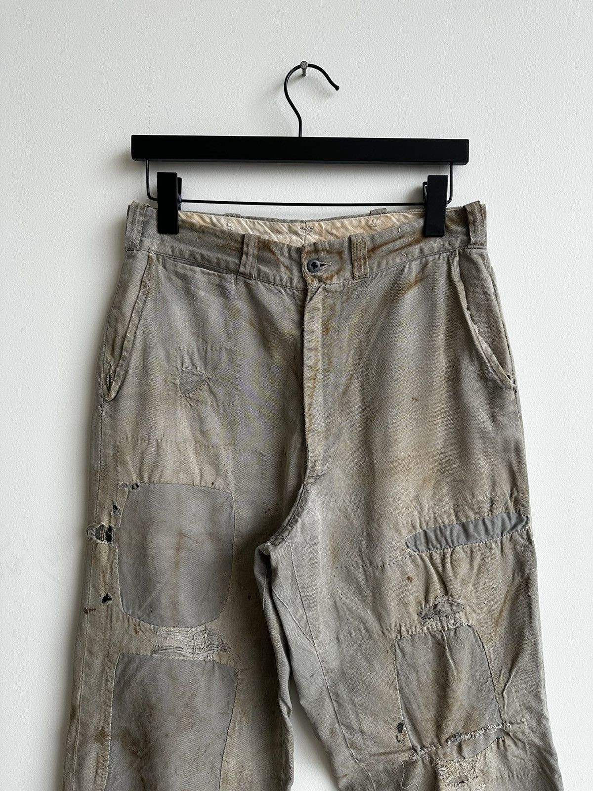 Kapital × Lee × Vintage True Vintage Lee Pants Thrashed with OG Farm repairs Size US 30 / EU 46 - 2 Thumbnail