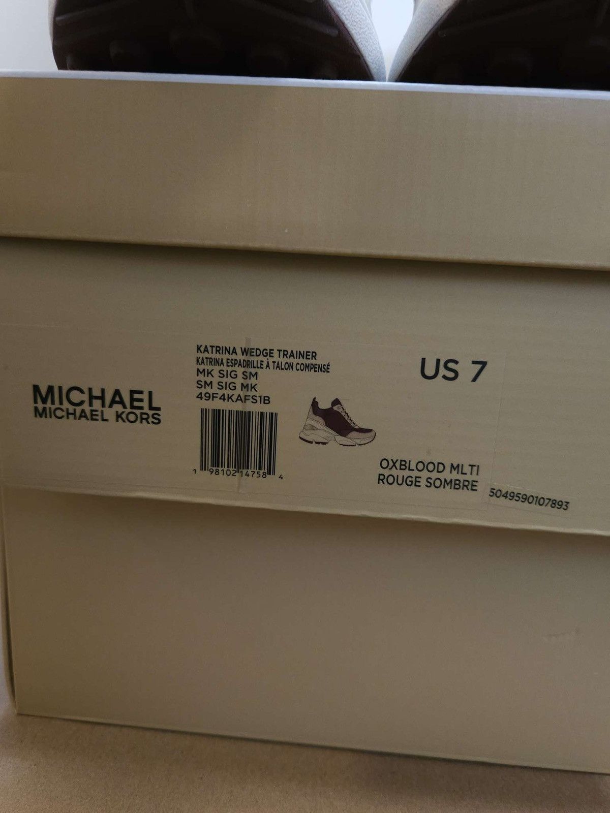 Michael Kors Katrina Signature Logo & Metallic Lizard Embossed Trainer MK Size US 7 / IT 37 - 18 Thumbnail