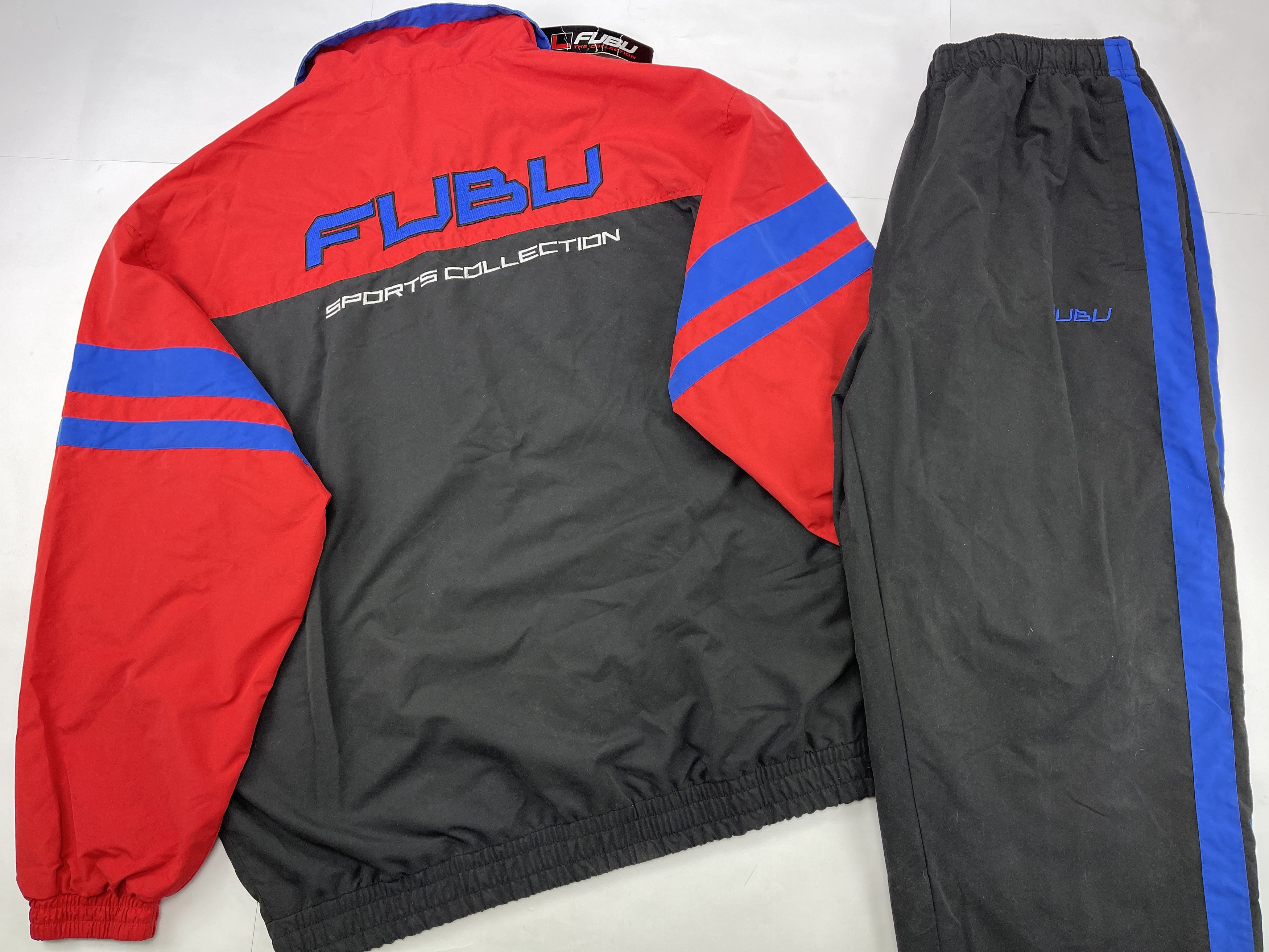 Fubu FUBU tracksuit, baggy track suit jacket and pants set 90s XL Size US XL / EU 56 / 4 - 4 Thumbnail