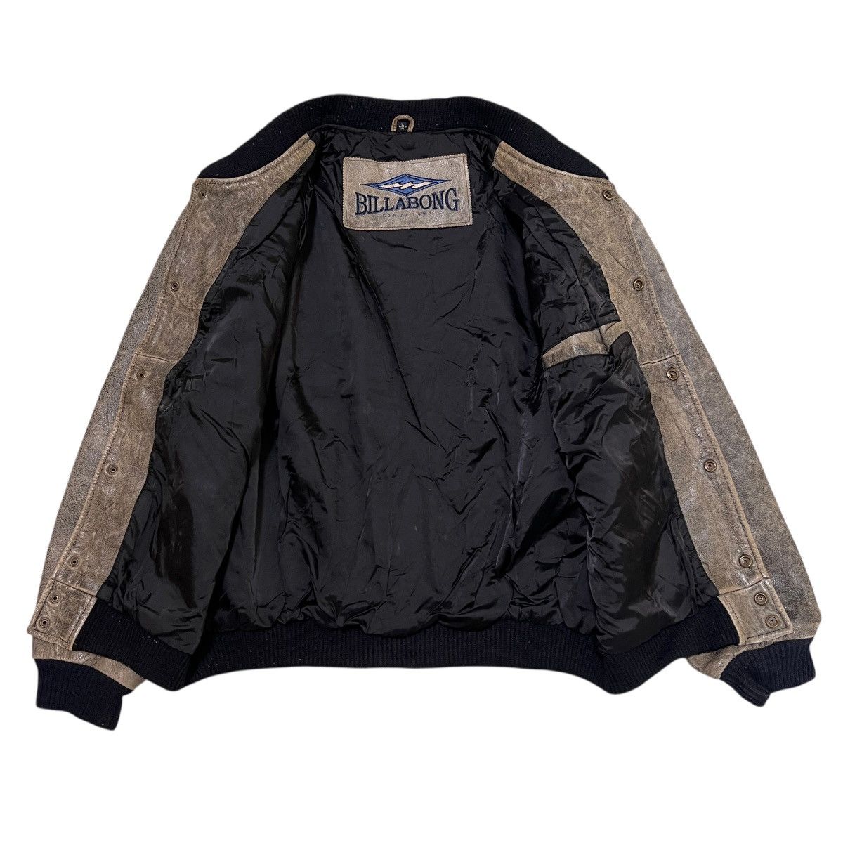Billabong 🔥 80s 90s Vintage Billabong Leather Bomber Jacket Size US L / EU 52-54 / 3 - 11 Thumbnail