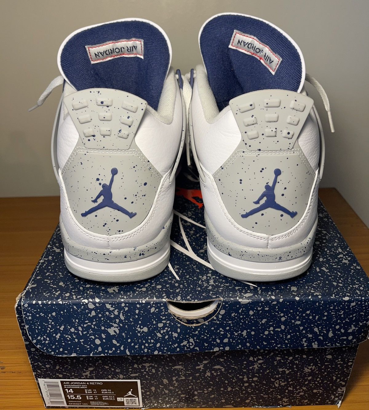 Jordan Brand Air Jordan 4 Retro Midnight Navy DH6927-140 Size US 14 / EU 47 - 4 Thumbnail