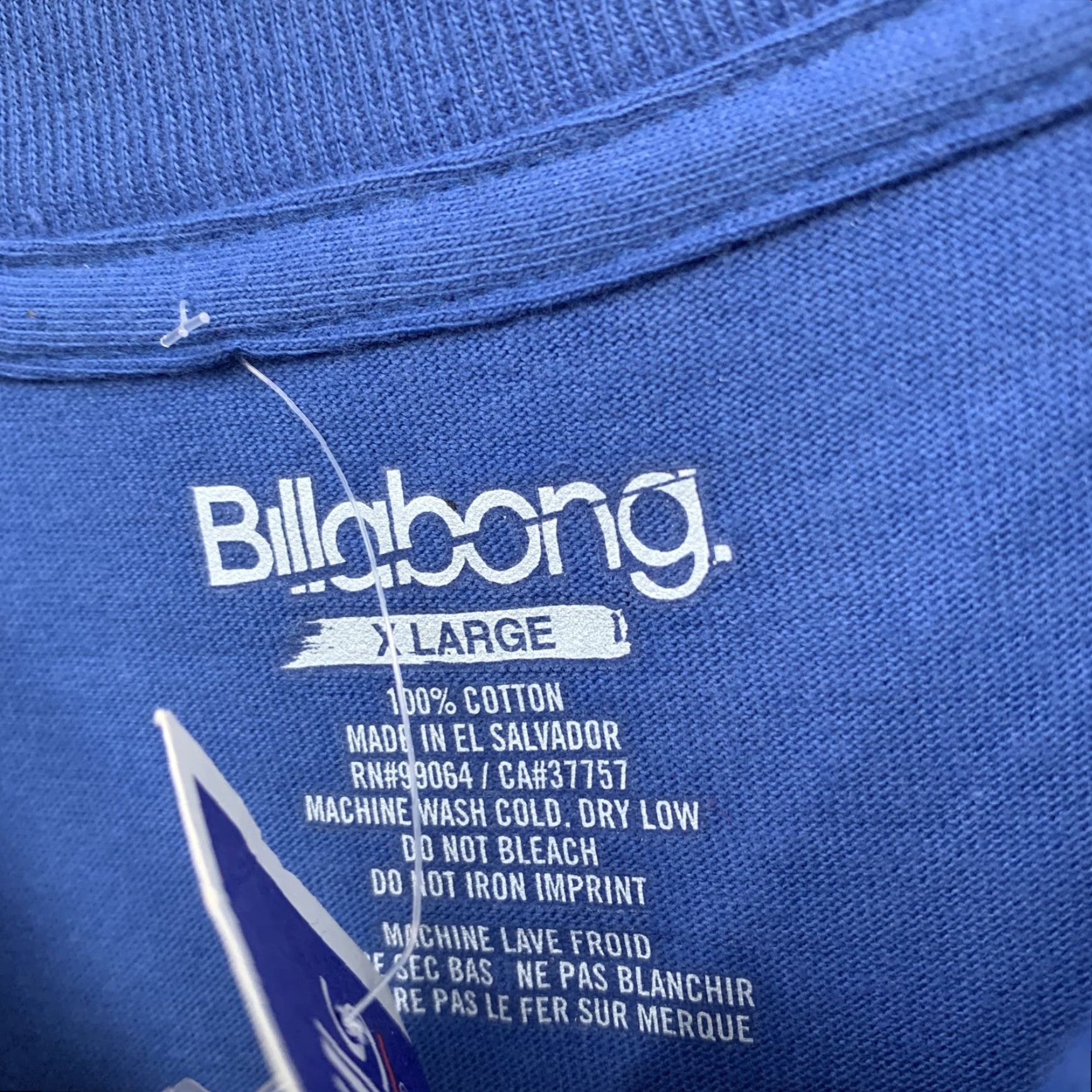 Billabong VINTAGE Billabong Graphic Shirt Blue XL Short Sleeve Skater Surfer Tee Mens Size US XL / EU 56 / 4 - 3 Thumbnail