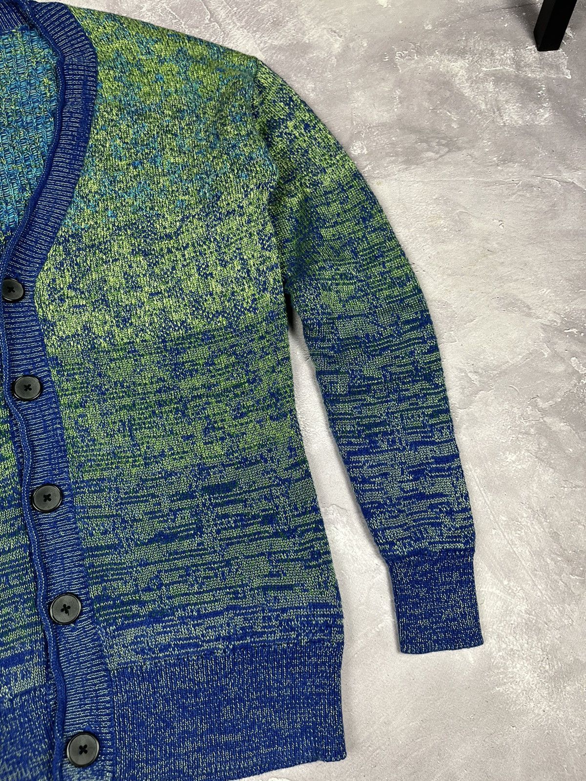 Diesel Black Gold Diesel Black Gold Blue/Green Cardigan Sweater Size S Size US S / EU 44-46 / 1 - 3 Thumbnail