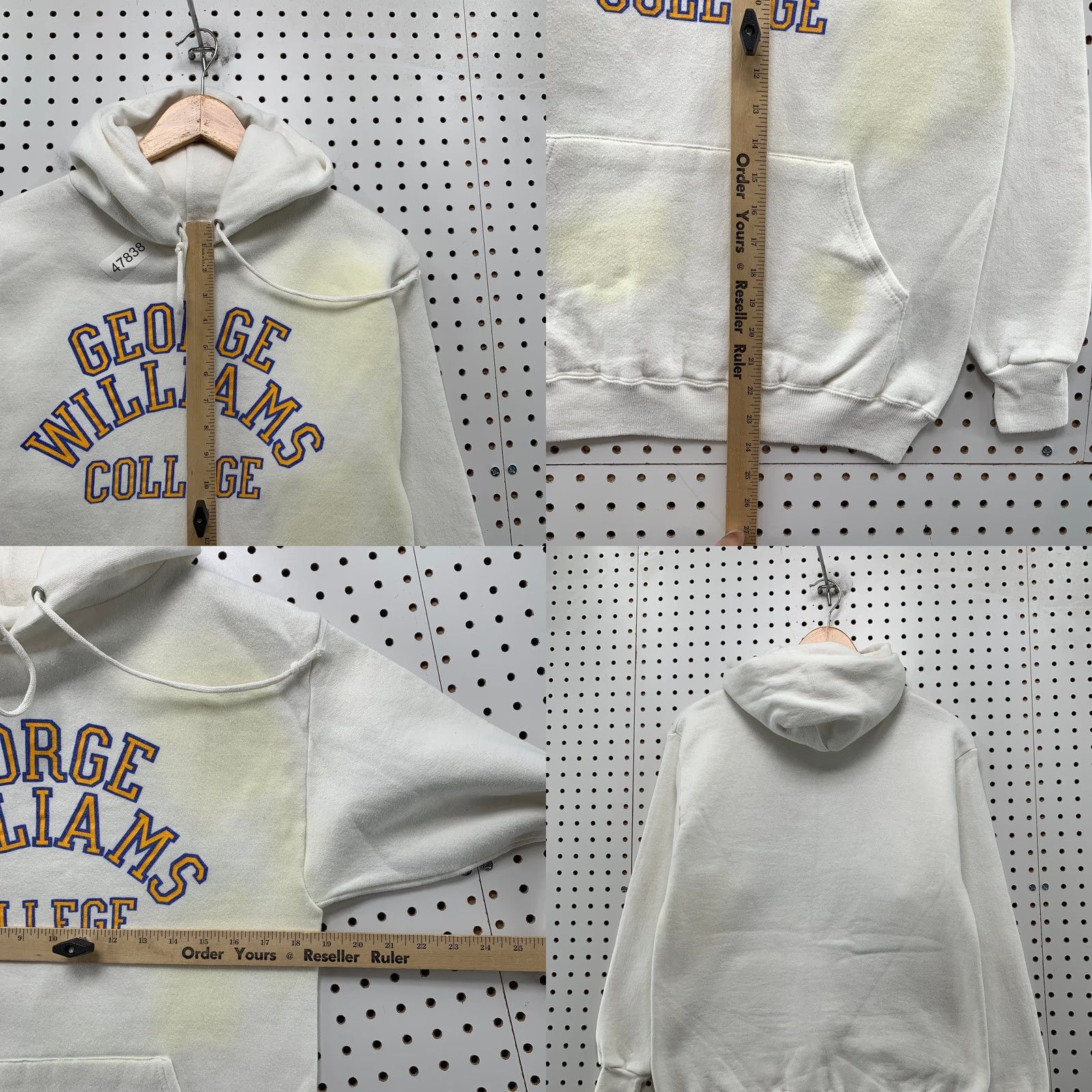George VINTAGE George Williams College Hoodie Sweatshirt Men M 80s Collegiate Pacific Size US M / EU 48-50 / 2 - 9 Thumbnail
