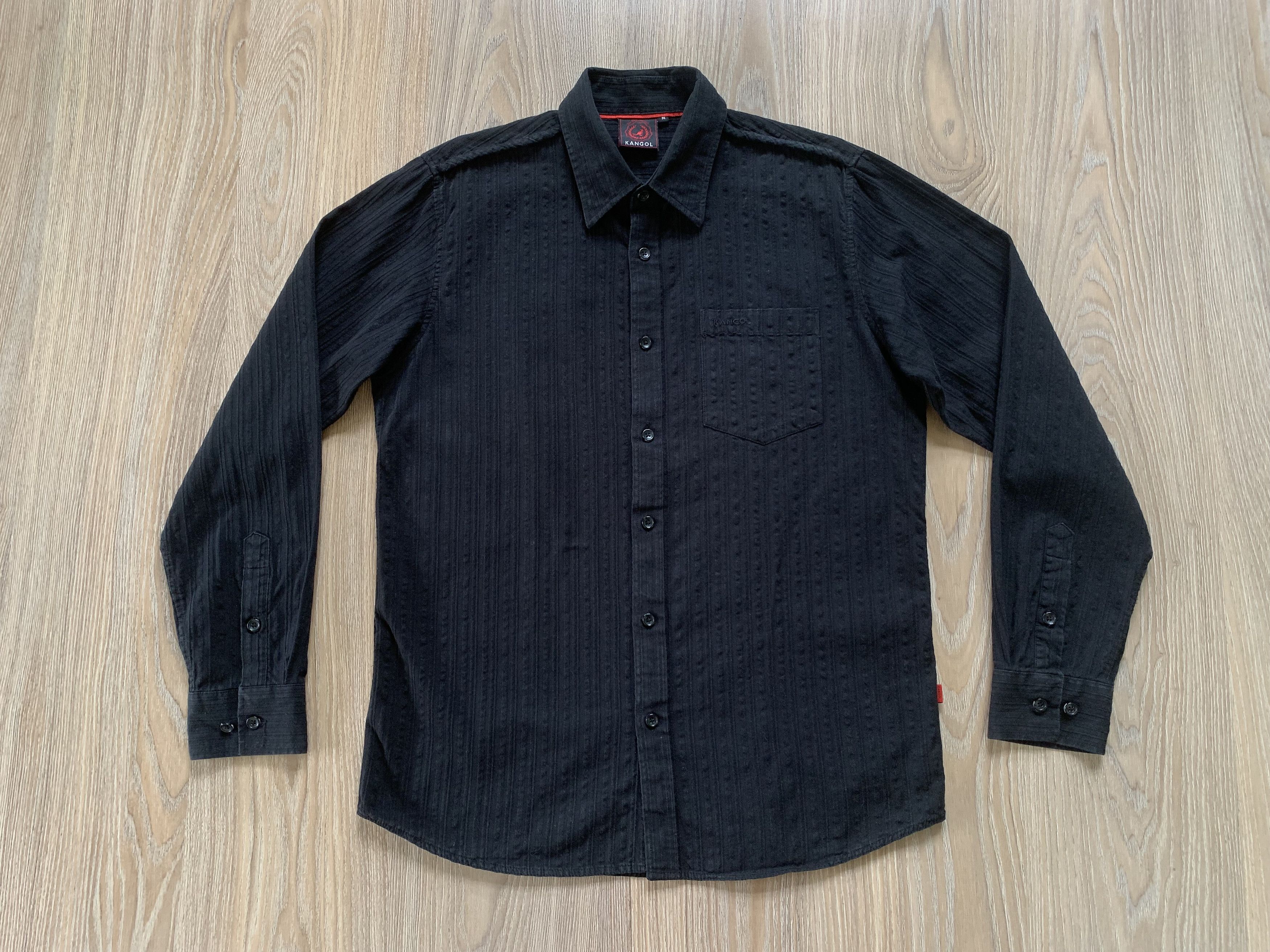 Kangol × Vintage Kangol Black Long Sleeve Button Up Shirt Size US M / EU 48-50 / 2 - 2 Thumbnail